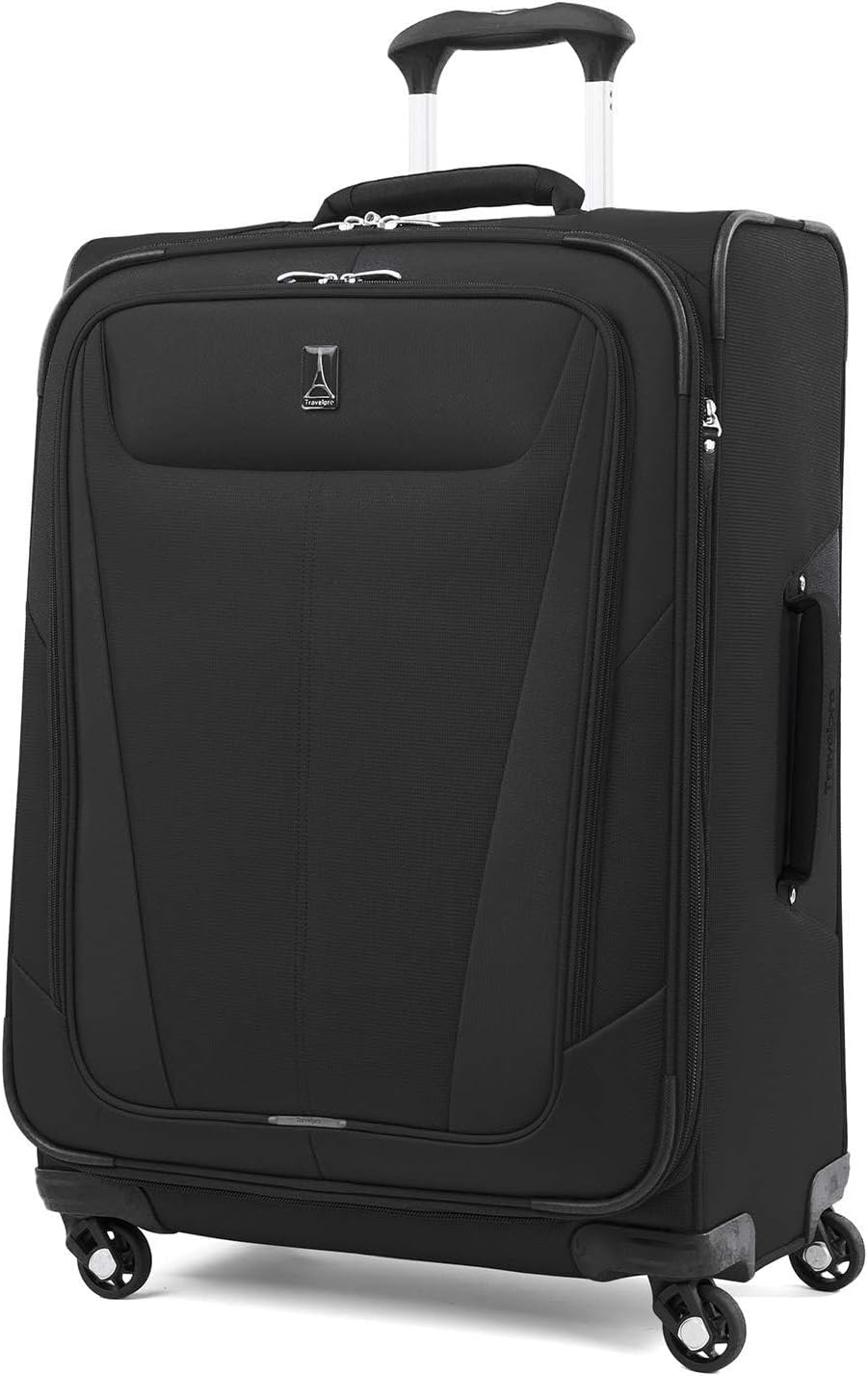 image:imageTravelpro Maxlite 5 Softside Spinner Set Black 2Piece 2125 Includes CarryOn amp Medium Checked Expandable Luggage With 4 Wheels Lightweight amp Versatile Men amp Women