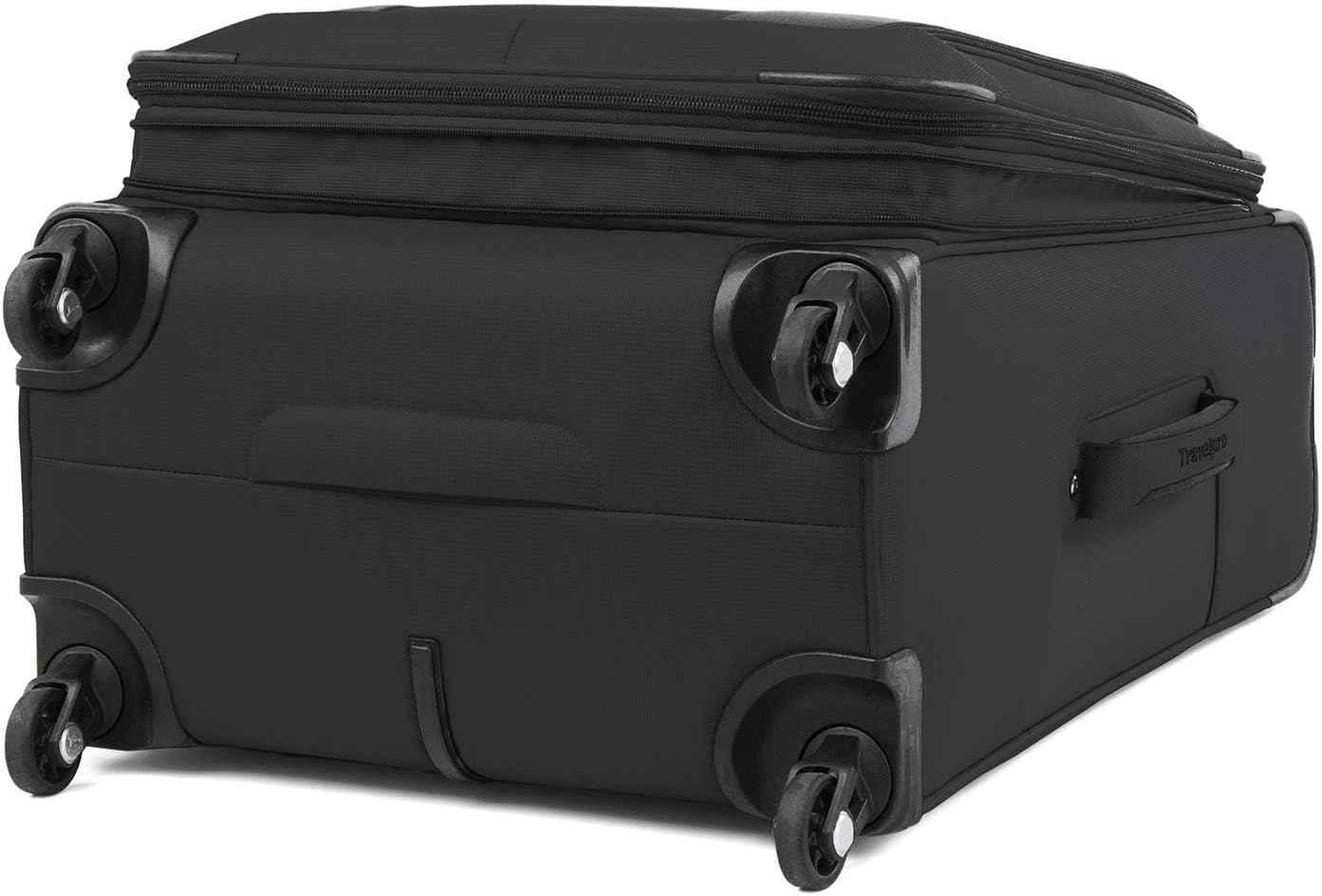 image:imageTravelpro Maxlite 5 Softside Spinner Set Black 2Piece 2125 Includes CarryOn amp Medium Checked Expandable Luggage With 4 Wheels Lightweight amp Versatile Men amp Women