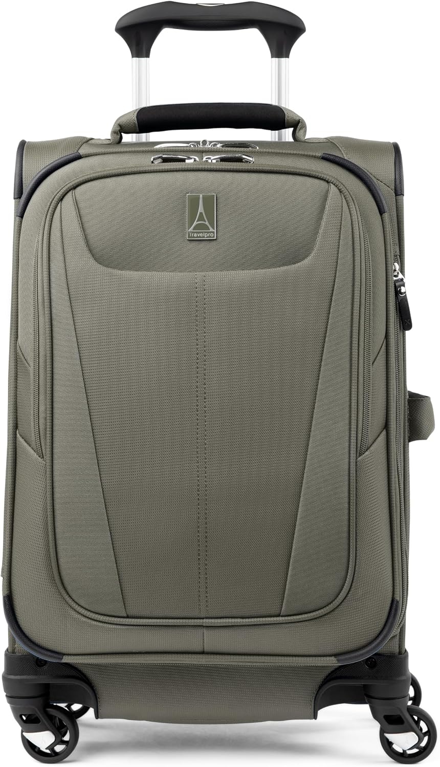 image:imageTravelpro Maxlite 5 Softside Spinner Set Forest 2Piece 2125 Includes CarryOn amp Medium Checked Expandable Luggage With 4 Wheels Lightweight amp Versatile Men amp WomenSlate Green