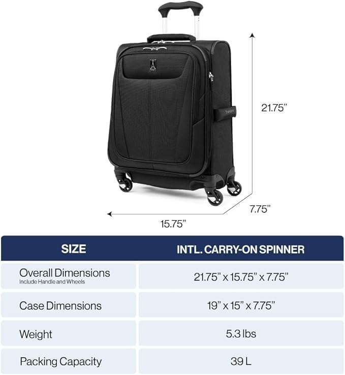 image:imageTravelpro Maxlite 5 Softside Spinner Set Forest 2Piece 2125 Includes CarryOn amp Medium Checked Expandable Luggage With 4 Wheels Lightweight amp Versatile Men amp WomenSlate Green