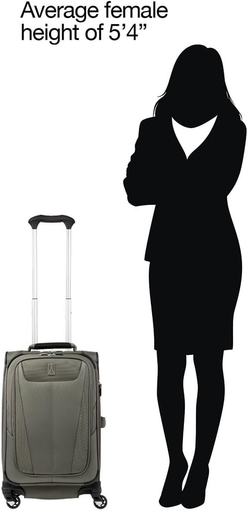 image:imageTravelpro Maxlite 5 Softside Spinner Set Forest 2Piece 2125 Includes CarryOn amp Medium Checked Expandable Luggage With 4 Wheels Lightweight amp Versatile Men amp WomenSlate Green