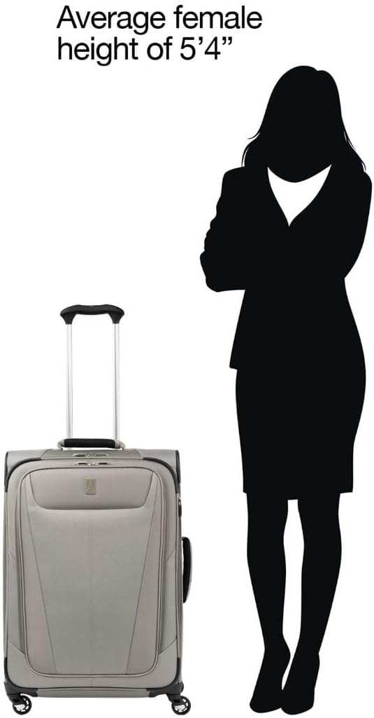 image:imageTravelpro Maxlite 5 Softside Spinner Set Forest 2Piece 2125 Includes CarryOn amp Medium Checked Expandable Luggage With 4 Wheels Lightweight amp Versatile Men amp WomenChampagne