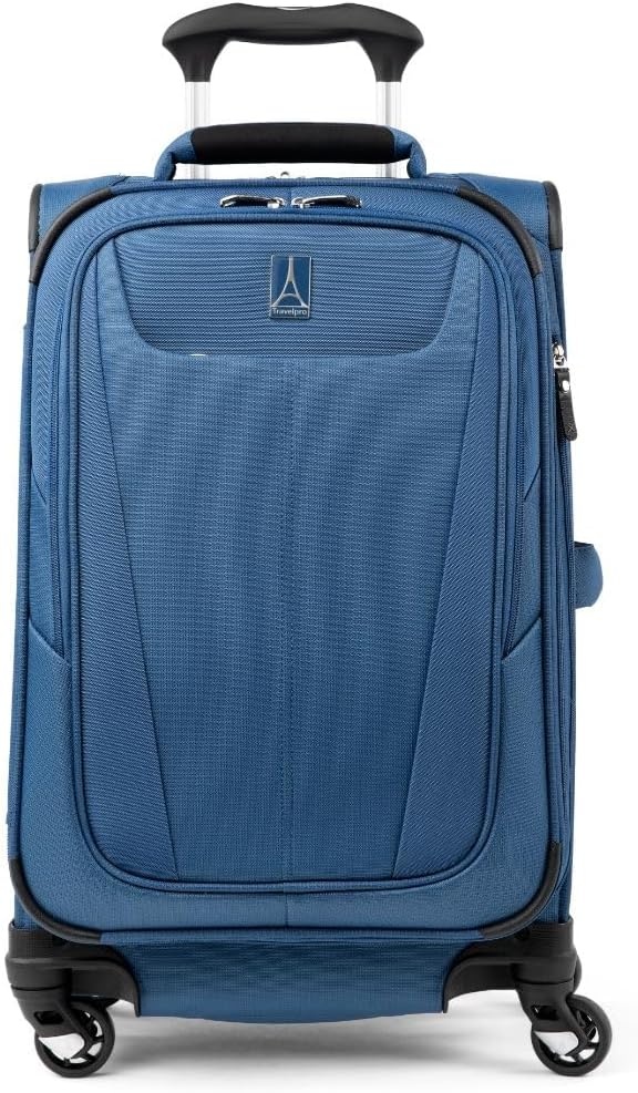 image:imageTravelpro Maxlite 5 Softside Spinner Set Forest 2Piece 2125 Includes CarryOn amp Medium Checked Expandable Luggage With 4 Wheels Lightweight amp Versatile Men amp WomenEnsign Blue
