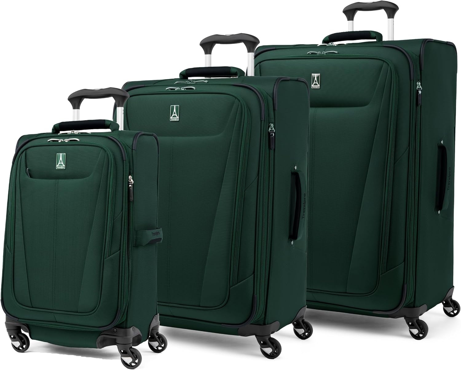 image:imageTravelpro Maxlite 5 Softside Spinner Set Forest 2Piece 2125 Includes CarryOn amp Medium Checked Expandable Luggage With 4 Wheels Lightweight amp Versatile Men amp WomenGreen Forest