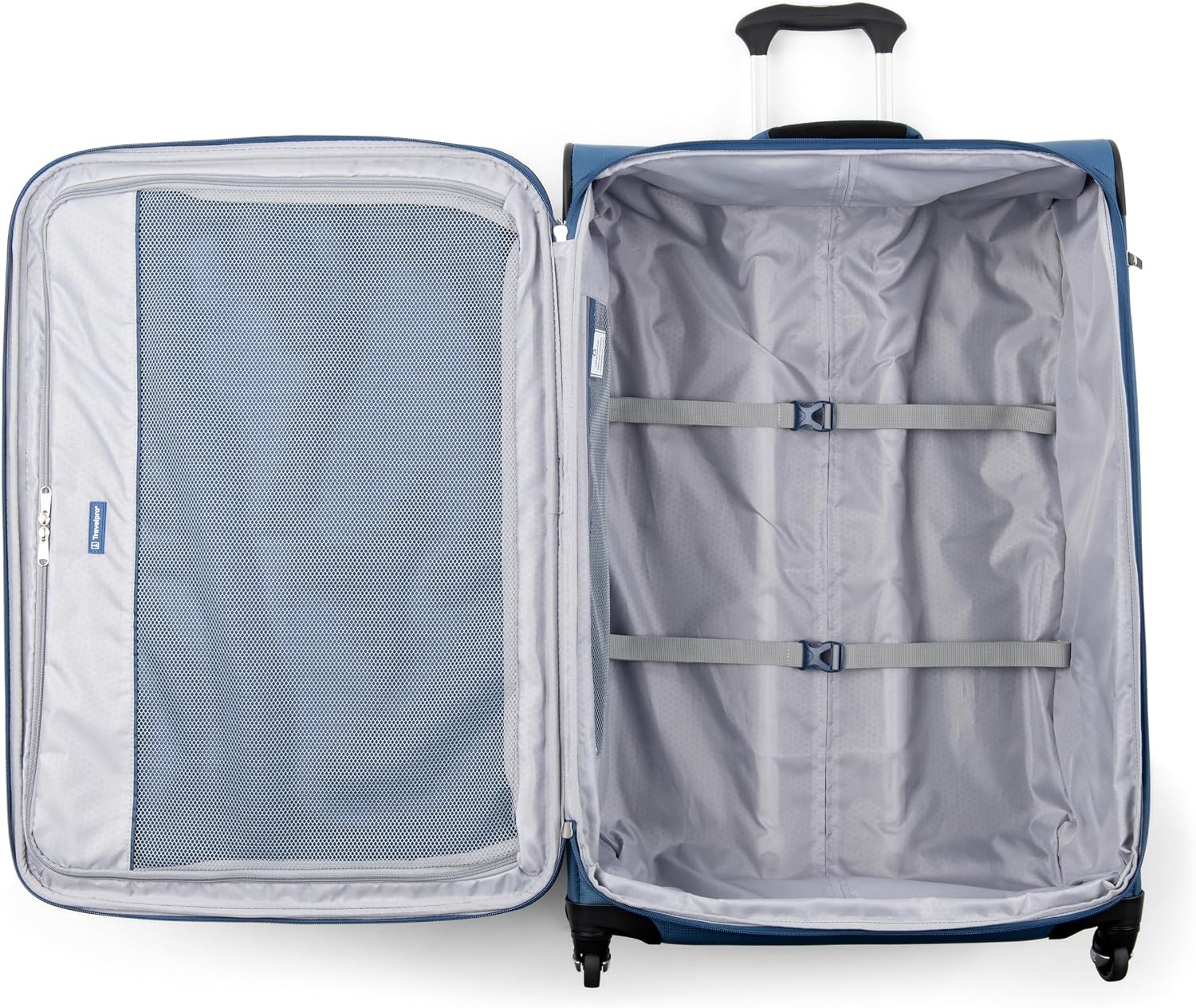 image:imageTravelpro Maxlite 5 Softside Spinner Set Forest 2Piece 2125 Includes CarryOn amp Medium Checked Expandable Luggage With 4 Wheels Lightweight amp Versatile Men amp WomenBlue