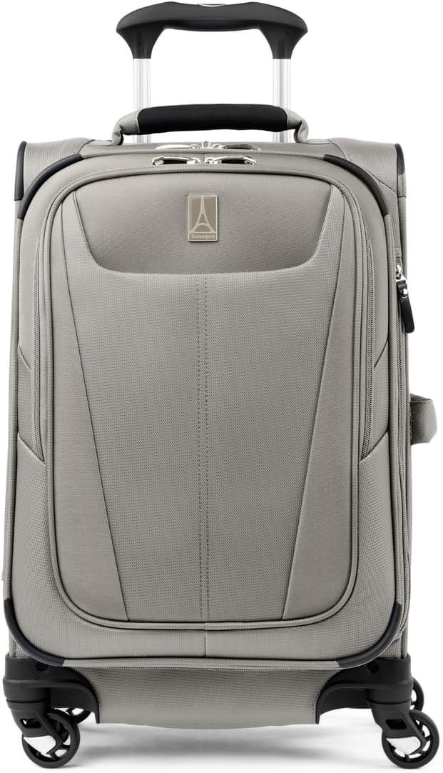 image:imageTravelpro Maxlite 5 Softside Spinner Set Forest 2Piece 2125 Includes CarryOn amp Medium Checked Expandable Luggage With 4 Wheels Lightweight amp Versatile Men amp WomenChampagne
