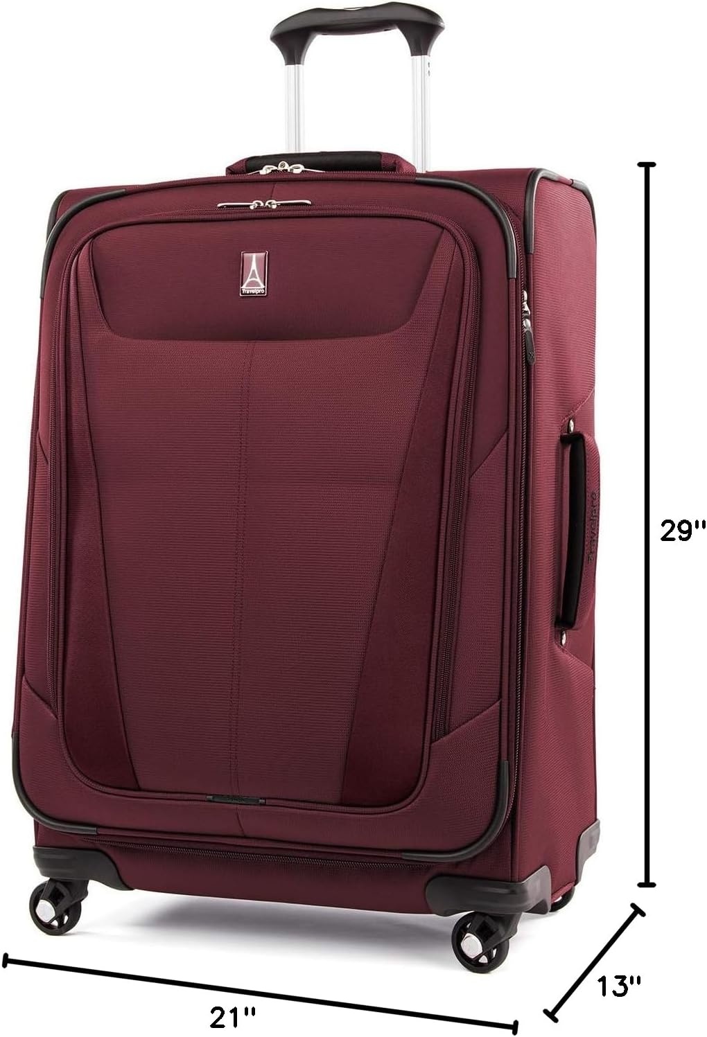 image:imageTravelpro Maxlite 5 Softside Spinner Set Forest 2Piece 2125 Includes CarryOn amp Medium Checked Expandable Luggage With 4 Wheels Lightweight amp Versatile Men amp WomenBurgundy