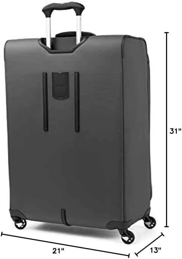 image:imageTravelpro Maxlite 5 Softside Spinner Set Forest 2Piece 2125 Includes CarryOn amp Medium Checked Expandable Luggage With 4 Wheels Lightweight amp Versatile Men amp WomenShadow Grey