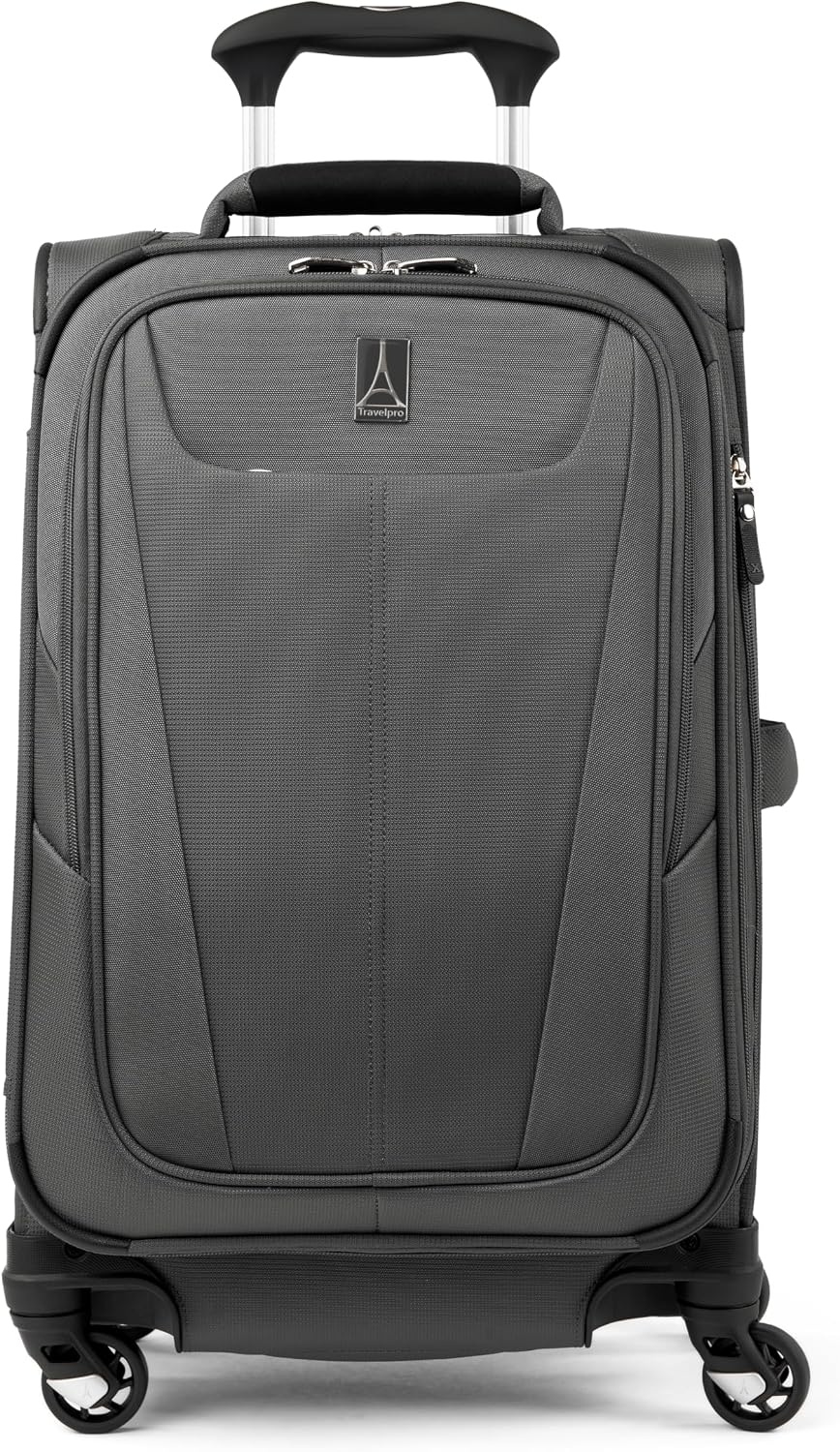 image:imageTravelpro Maxlite 5 Softside Spinner Set Forest 2Piece 2125 Includes CarryOn amp Medium Checked Expandable Luggage With 4 Wheels Lightweight amp Versatile Men amp WomenShadow Grey