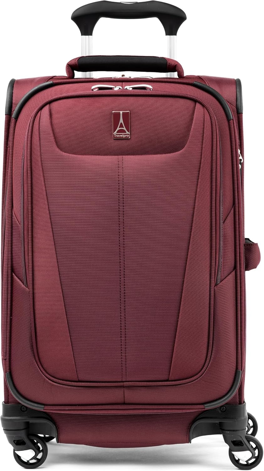 image:imageTravelpro Maxlite 5 Softside Spinner Set Forest 2Piece 2125 Includes CarryOn amp Medium Checked Expandable Luggage With 4 Wheels Lightweight amp Versatile Men amp WomenBurgundy
