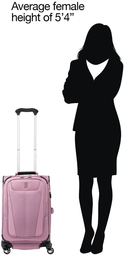 image:imageTravelpro Maxlite 5 Softside Spinner Set Forest 2Piece 2125 Includes CarryOn amp Medium Checked Expandable Luggage With 4 Wheels Lightweight amp Versatile Men amp WomenOrchid Pink Purple