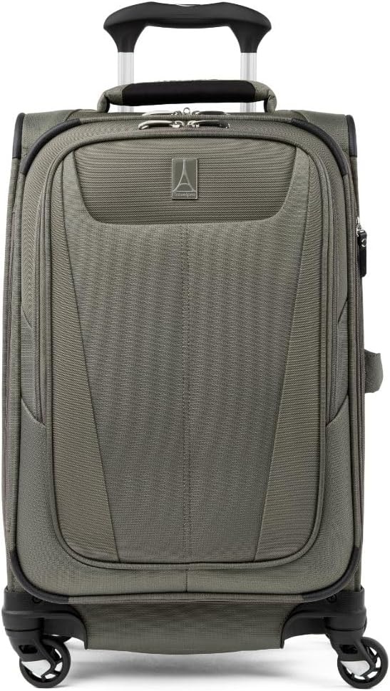 image:imageTravelpro Maxlite 5 Softside Spinner Set Forest 2Piece 2125 Includes CarryOn amp Medium Checked Expandable Luggage With 4 Wheels Lightweight amp Versatile Men amp WomenSlate Green