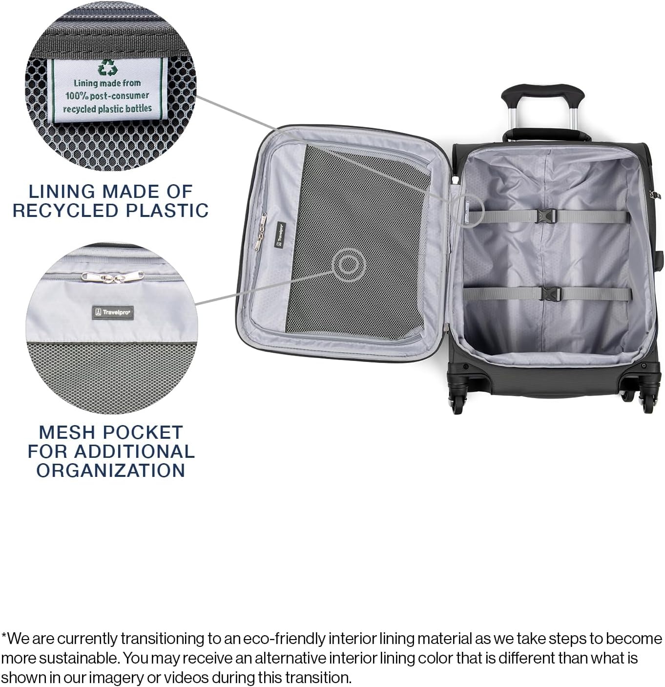 image:imageTravelpro Maxlite 5 Softside Spinner Set Forest 2Piece 2125 Includes CarryOn amp Medium Checked Expandable Luggage With 4 Wheels Lightweight amp Versatile Men amp WomenShadow Grey