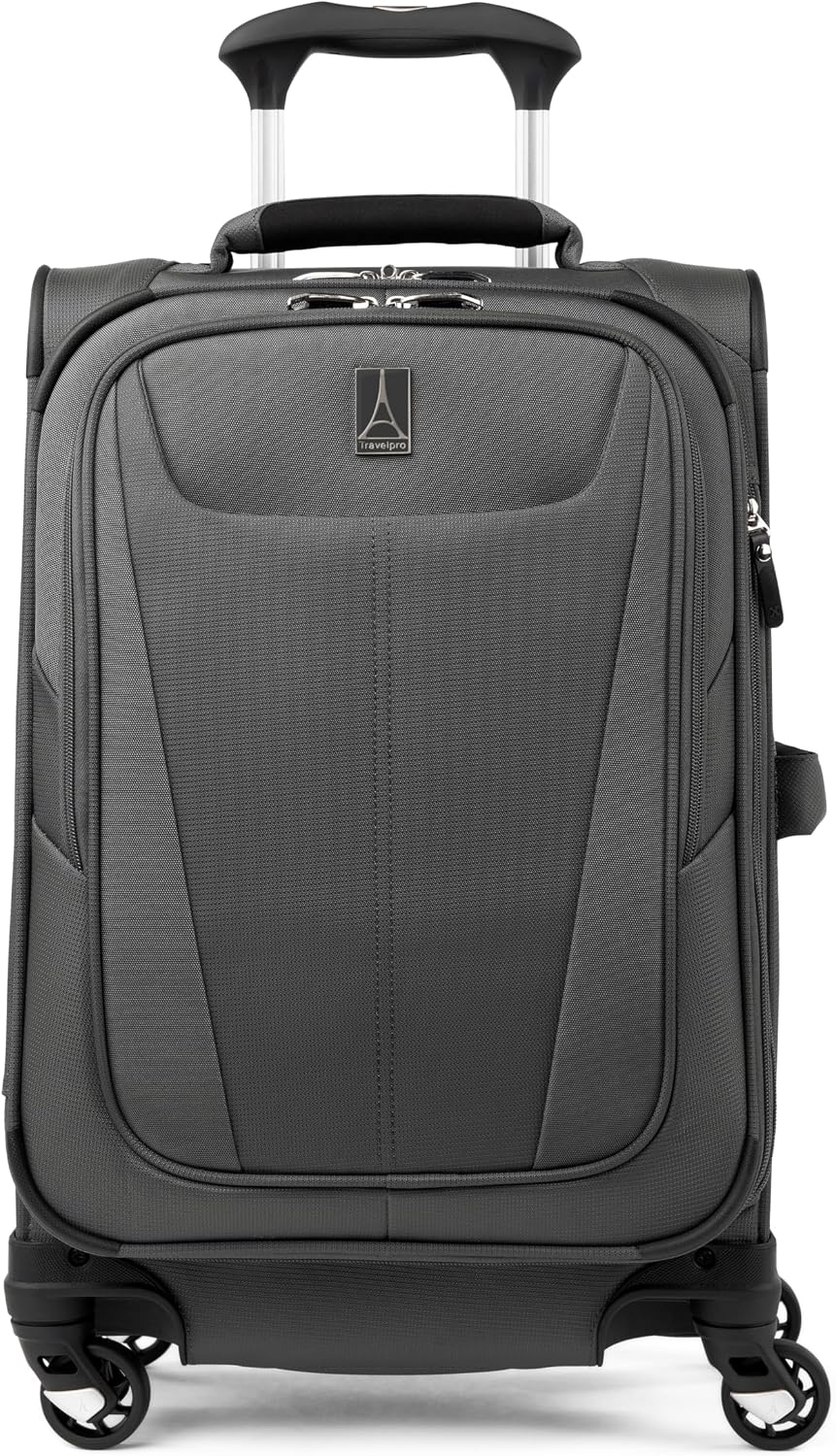 image:imageTravelpro Maxlite 5 Softside Spinner Set Forest 2Piece 2125 Includes CarryOn amp Medium Checked Expandable Luggage With 4 Wheels Lightweight amp Versatile Men amp WomenShadow Grey