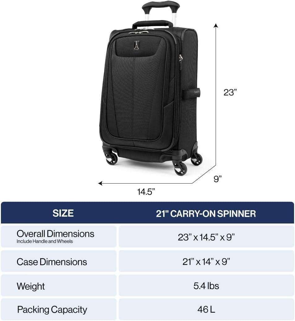 image:imageTravelpro Maxlite 5 Softside Spinner Set Forest 2Piece 2125 Includes CarryOn amp Medium Checked Expandable Luggage With 4 Wheels Lightweight amp Versatile Men amp WomenBurgundy