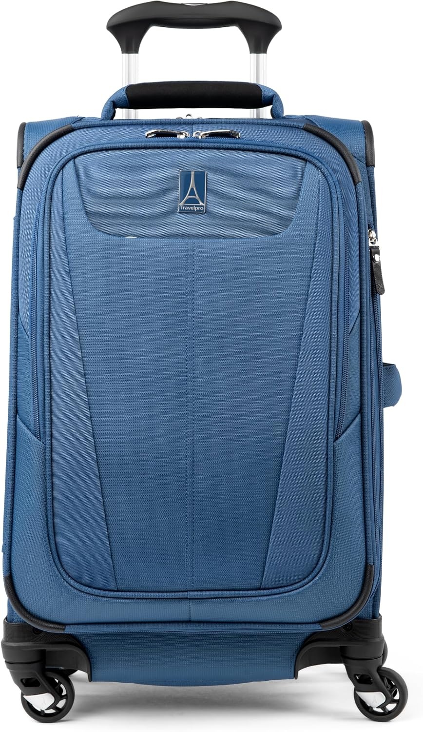 image:imageTravelpro Maxlite 5 Softside Spinner Set Forest 2Piece 2125 Includes CarryOn amp Medium Checked Expandable Luggage With 4 Wheels Lightweight amp Versatile Men amp WomenEnsign Blue