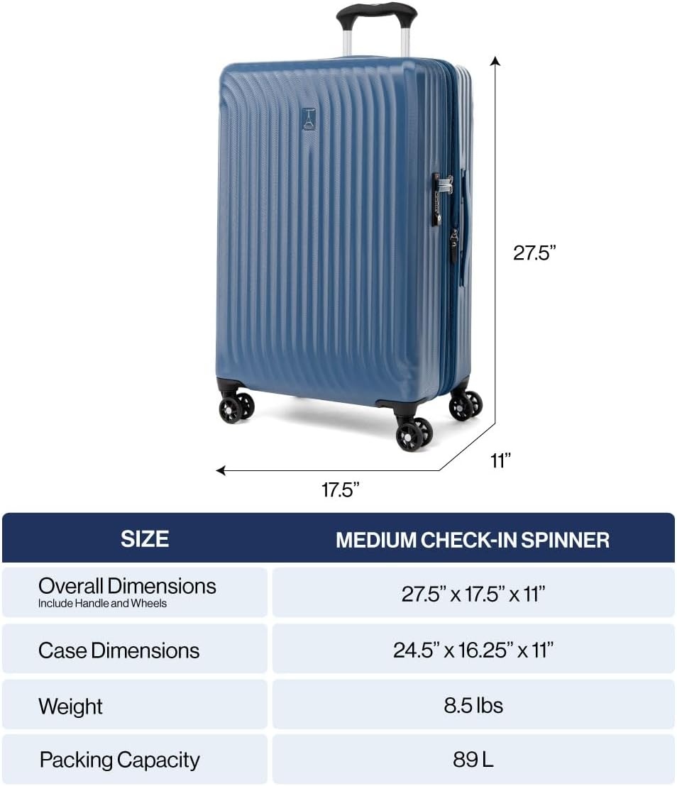 image:imageTravelpro Maxlite Air Cabernet Hardside Checked Luggage 28Inch Lightweight Polycarbonate Hard Shell With 8 Spinner Wheels Expandable Design amp AirlineFriendly SizingBlack