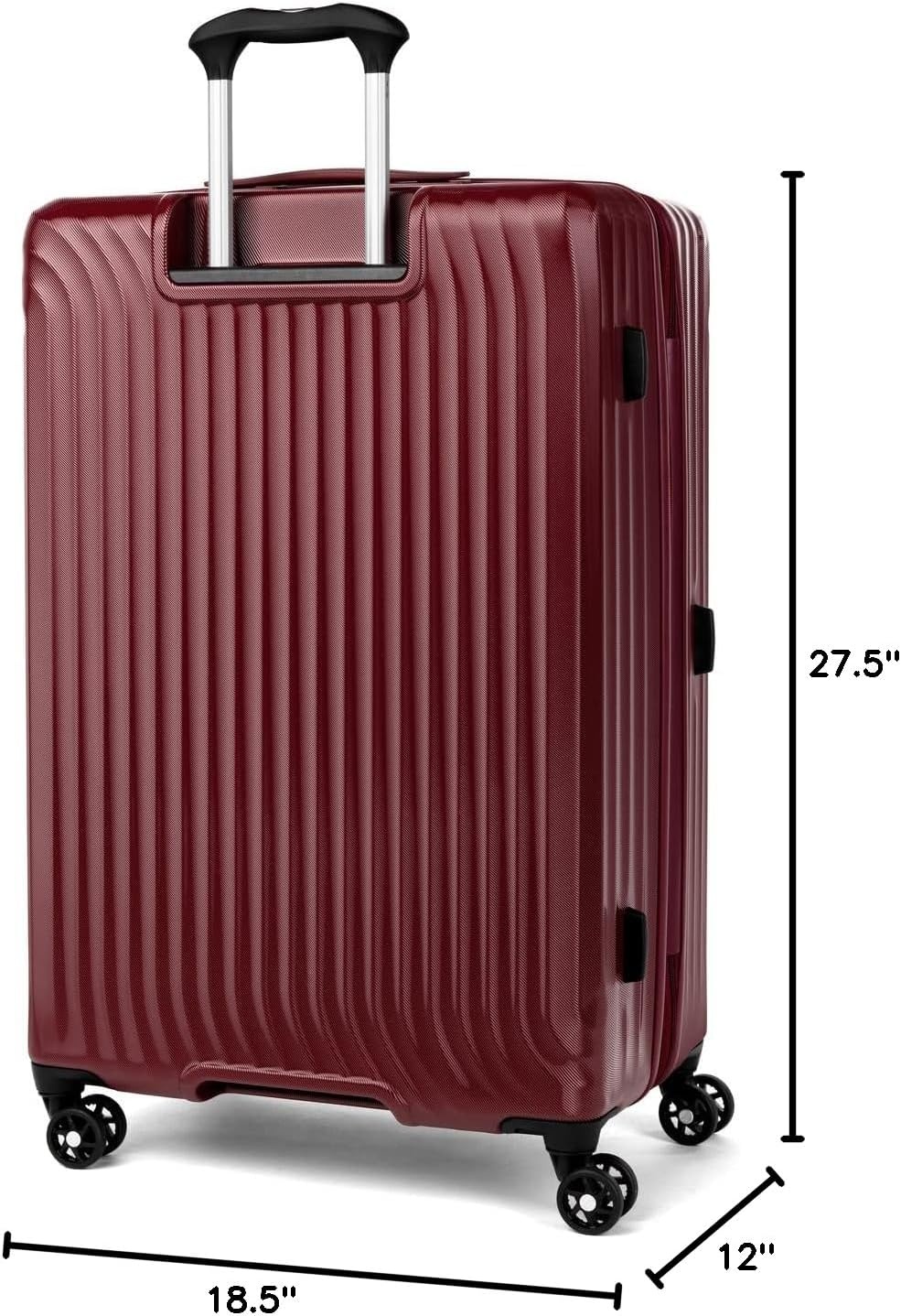 image:imageTravelpro Maxlite Air Cabernet Hardside Checked Luggage 28Inch Lightweight Polycarbonate Hard Shell With 8 Spinner Wheels Expandable Design amp AirlineFriendly SizingCabernet