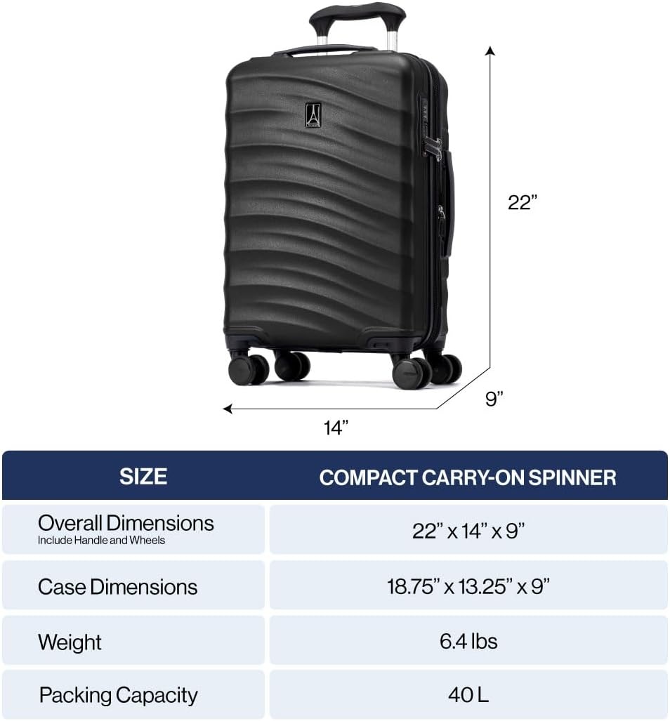 image:imageTravelpro Maxlite Air V2 Hardside Expandable CarryOn Black 19Inch Lightweight Hard Shell Luggage 8 Spinner Wheels TSA Lock amp Polycarbonate Exterior Designed for Men amp WomenSlate Green