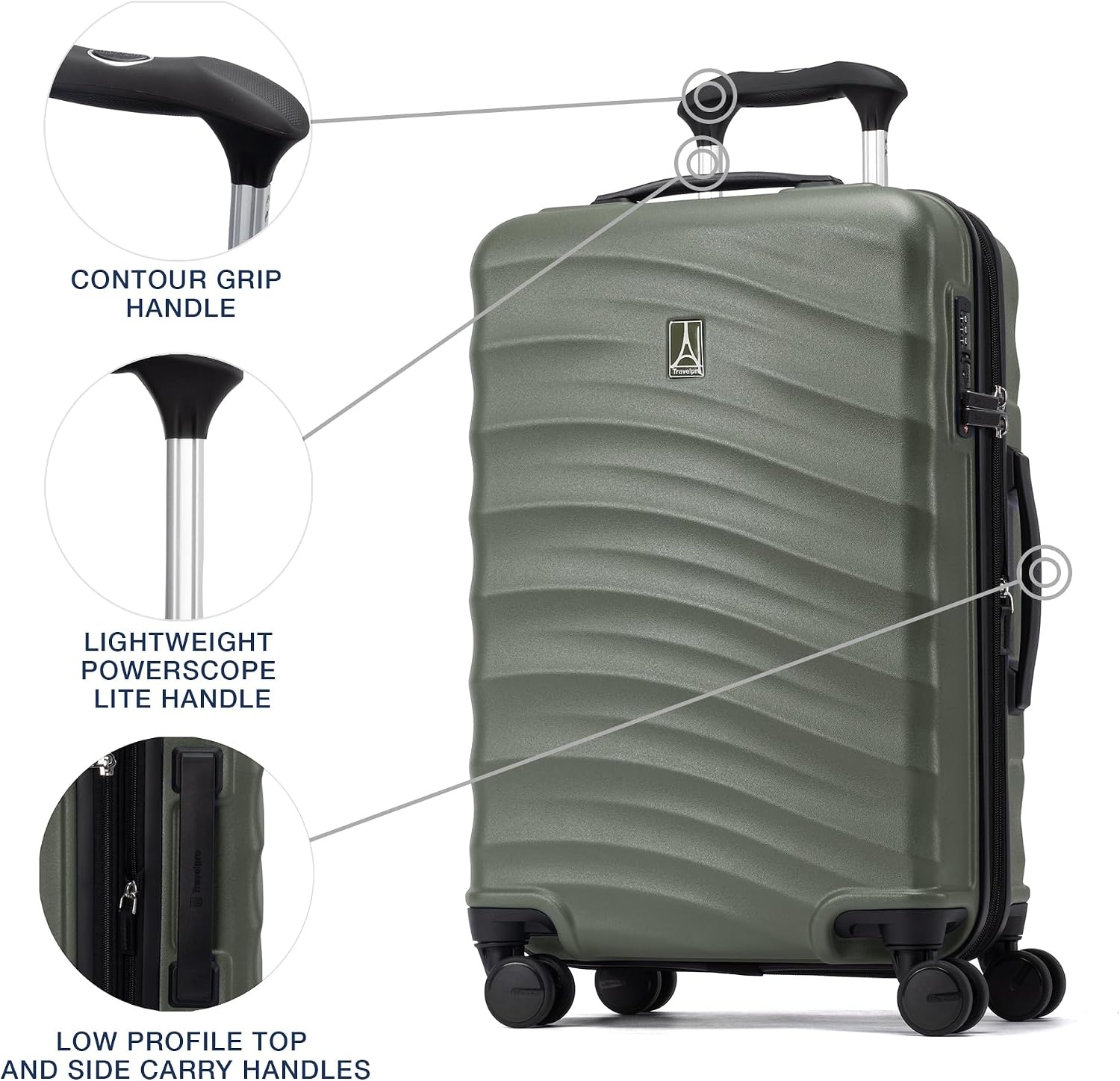 image:imageTravelpro Maxlite Air V2 Hardside Expandable Checked Black 28Inch Lightweight Polycarbonate Hard Shell Luggage 8 Spinner Wheels TSA Lock amp Durable Construction Men amp WomenSlate Green