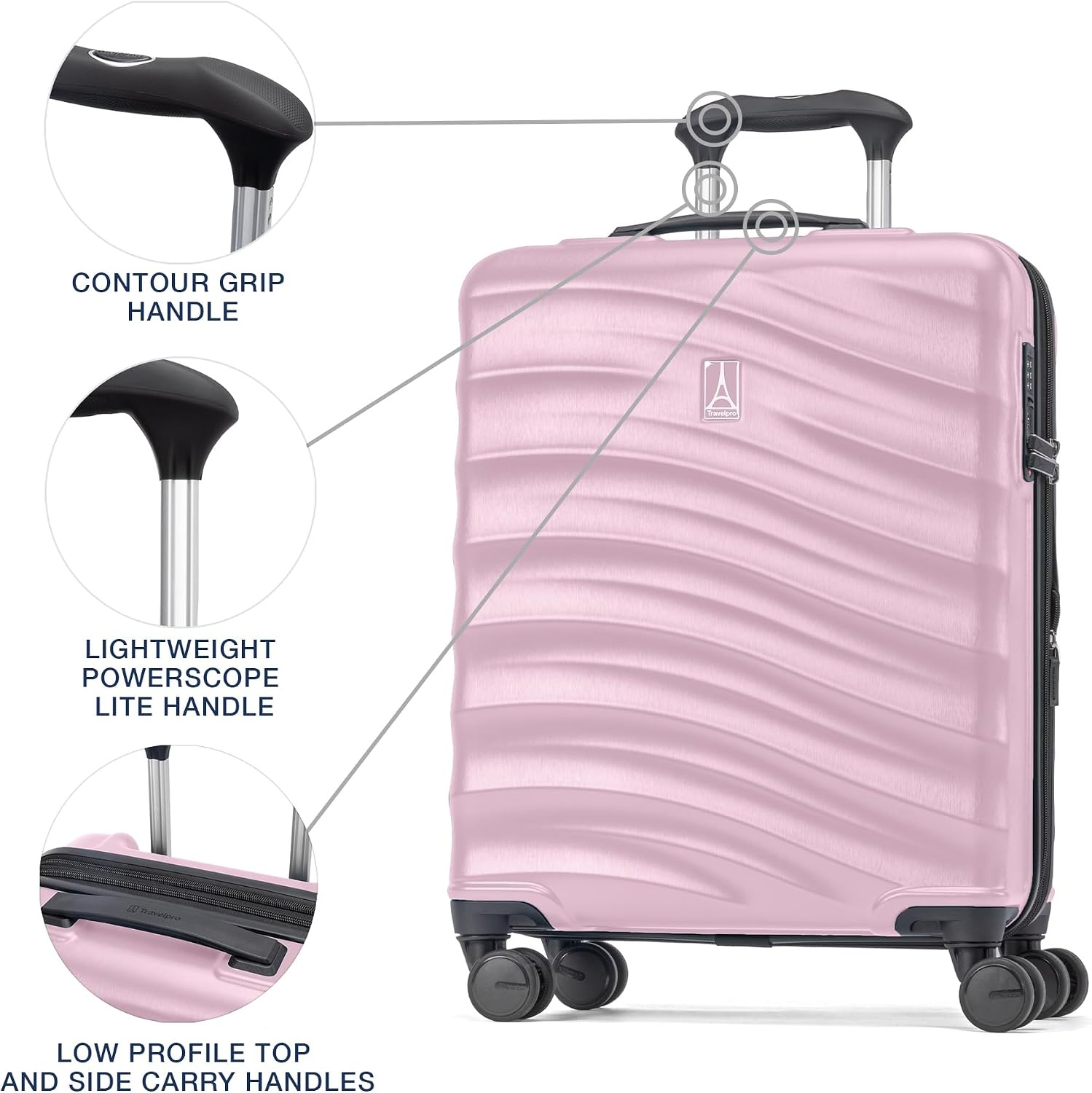 image:imageTravelpro Maxlite Air V2 Hardside Expandable Checked Black 28Inch Lightweight Polycarbonate Hard Shell Luggage 8 Spinner Wheels TSA Lock amp Durable Construction Men amp WomenPink