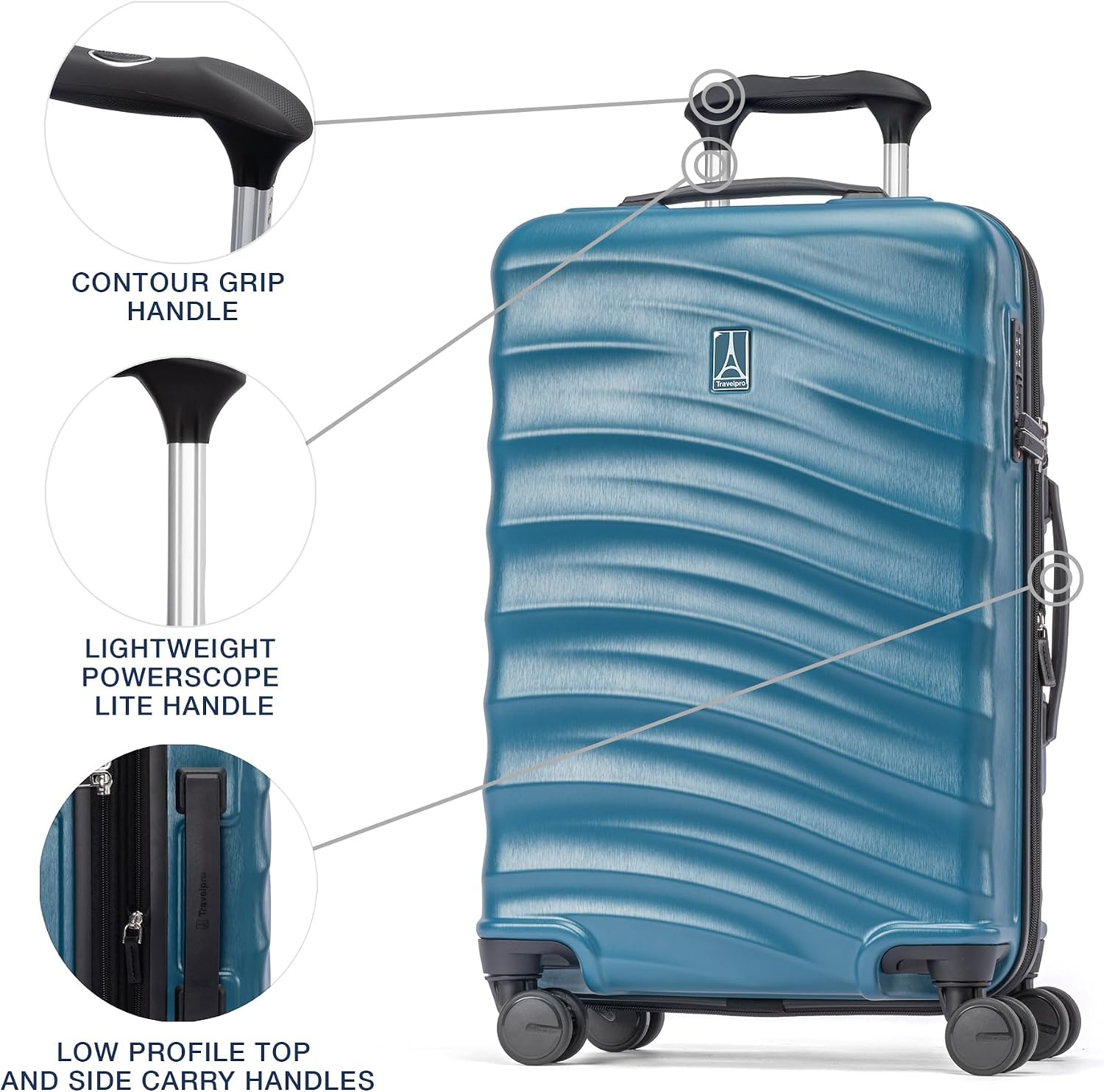 image:imageTravelpro Maxlite Air V2 Hardside Expandable Checked Black 28Inch Lightweight Polycarbonate Hard Shell Luggage 8 Spinner Wheels TSA Lock amp Durable Construction Men amp WomenTeal
