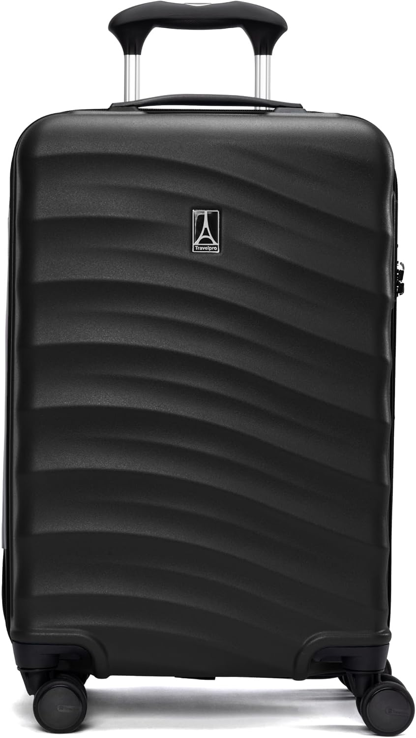 image:imageTravelpro Maxlite Air V2 Hardside Expandable Checked Black 28Inch Lightweight Polycarbonate Hard Shell Luggage 8 Spinner Wheels TSA Lock amp Durable Construction Men amp WomenBlack