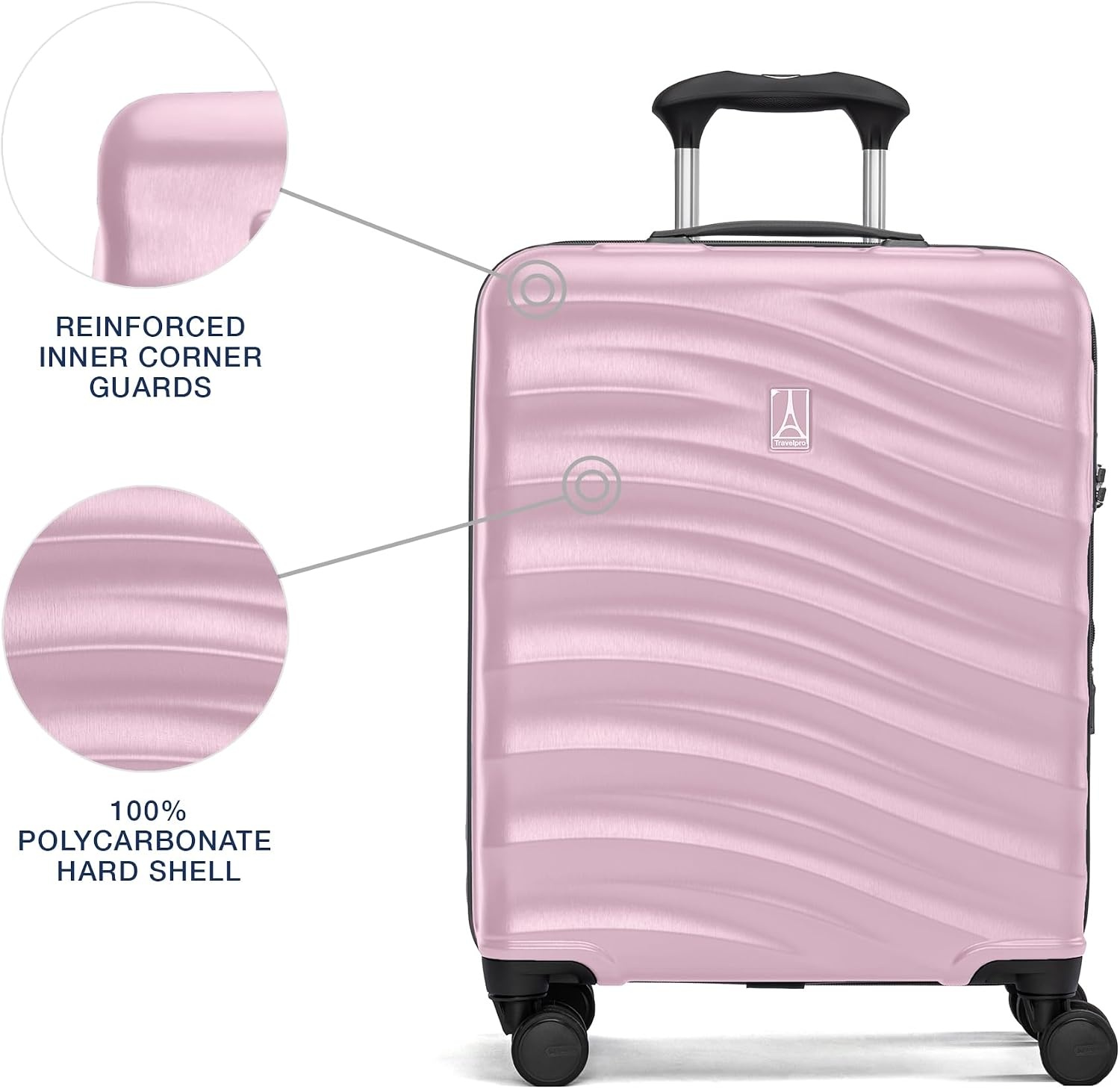 image:imageTravelpro Maxlite Air V2 Hardside Expandable Checked Black 28Inch Lightweight Polycarbonate Hard Shell Luggage 8 Spinner Wheels TSA Lock amp Durable Construction Men amp WomenPink