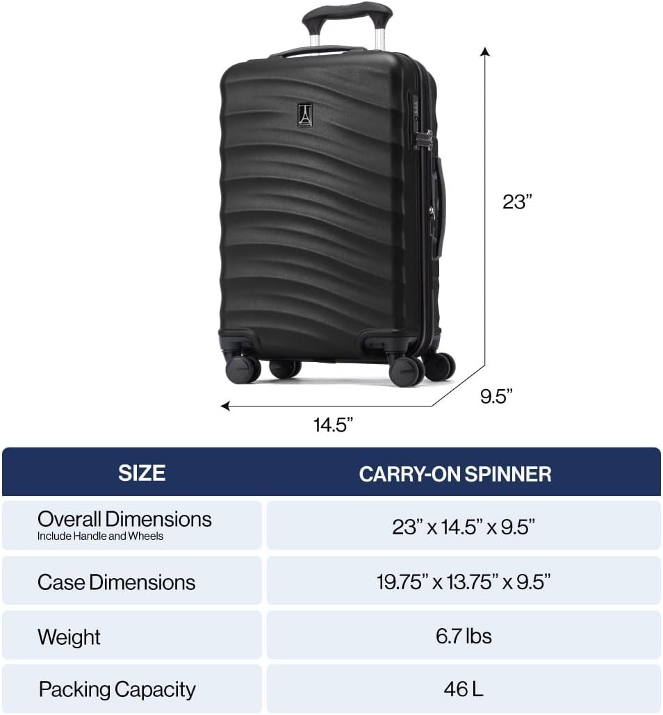 image:imageTravelpro Maxlite Air V2 Hardside Expandable Checked Black 28Inch Lightweight Polycarbonate Hard Shell Luggage 8 Spinner Wheels TSA Lock amp Durable Construction Men amp WomenCabernet