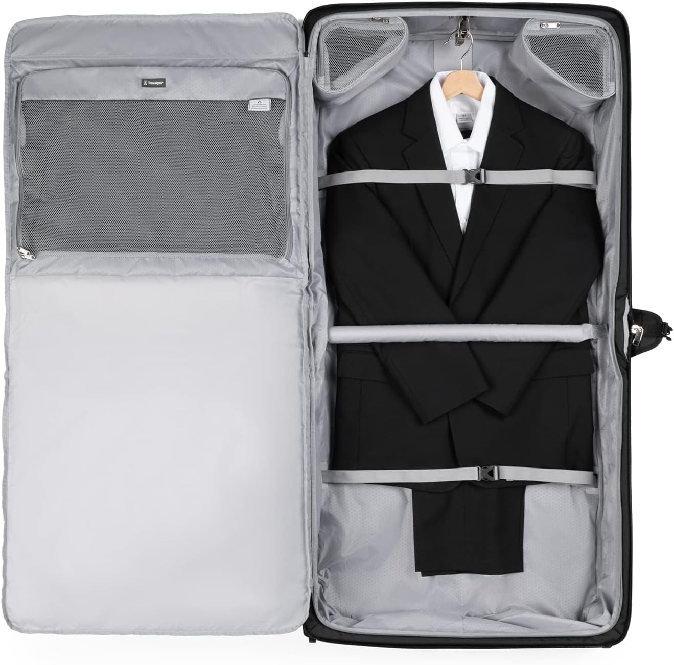 image:imageTravelpro Maxlite Lightweight Rolling Garment Bag Black 24Inch 2Wheel Softside amp Foldable CarryOn Upright Unisex Travel DesignBlack