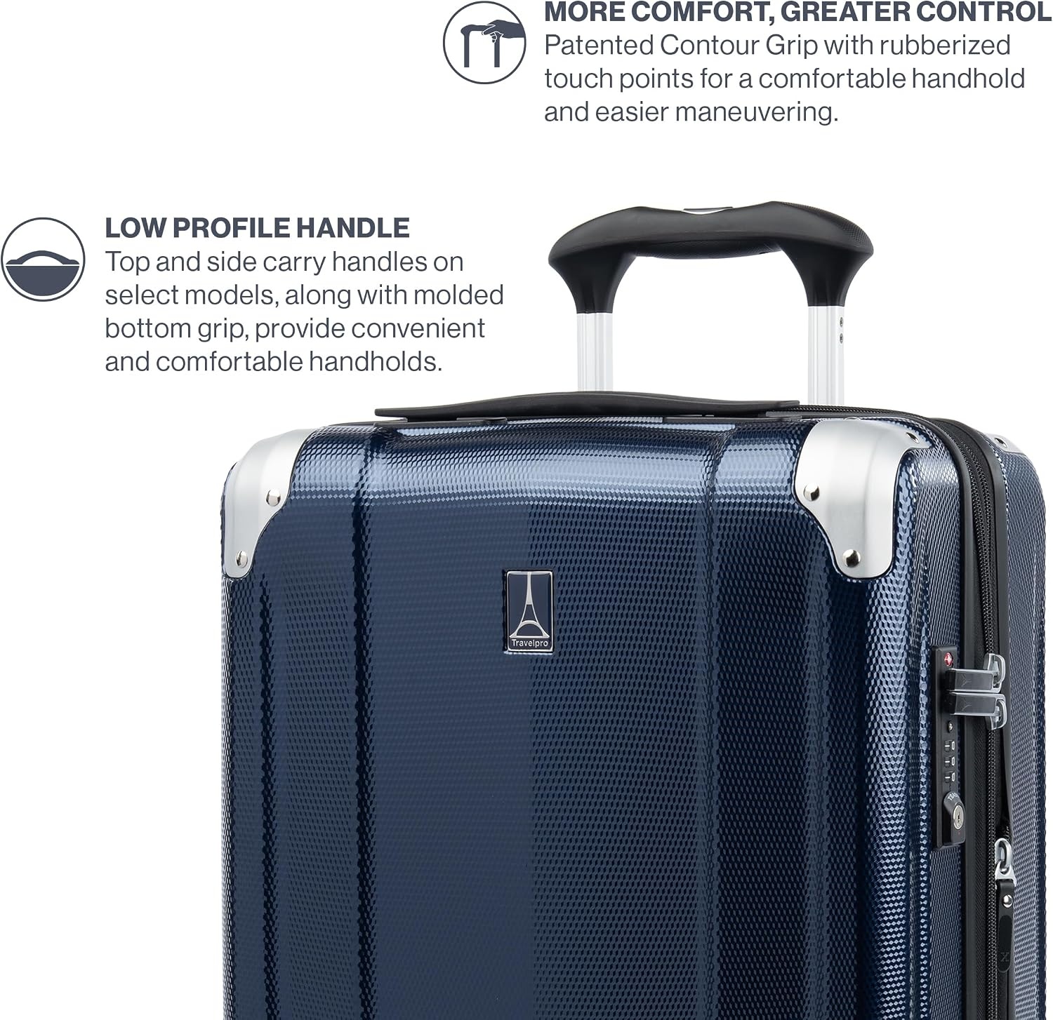 image:imageTravelpro Pathways 3 Hardside Luggage Set Teal 3Piece 212529 Carry on Medium Large Checked Expandable Hard Shell 8 Spinner Wheels amp TSAApproved Lock Lightweight for Men amp WomenRoyal Blue