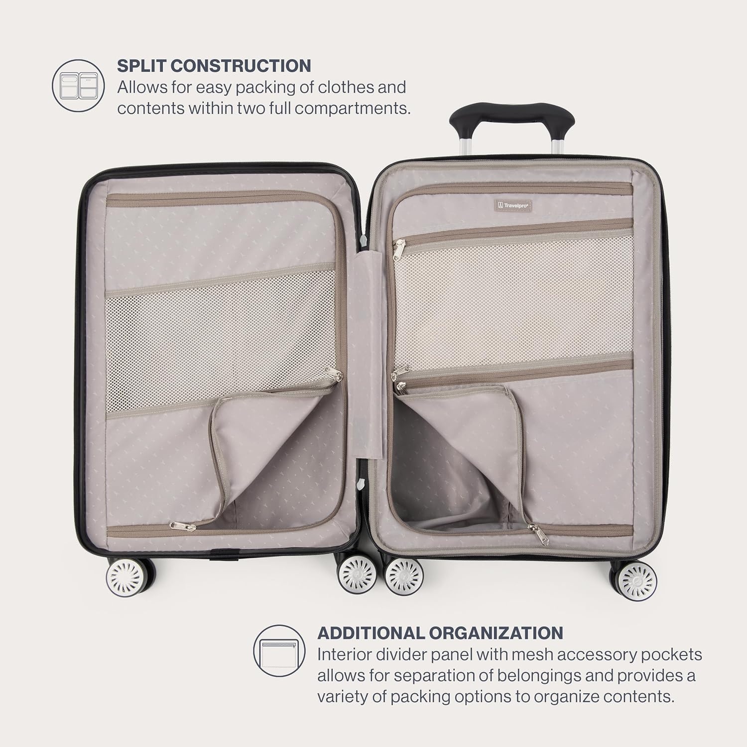 image:imageTravelpro Pathways 3 Hardside Luggage Set Teal 3Piece 212529 Carry on Medium Large Checked Expandable Hard Shell 8 Spinner Wheels amp TSAApproved Lock Lightweight for Men amp WomenCloud Grey