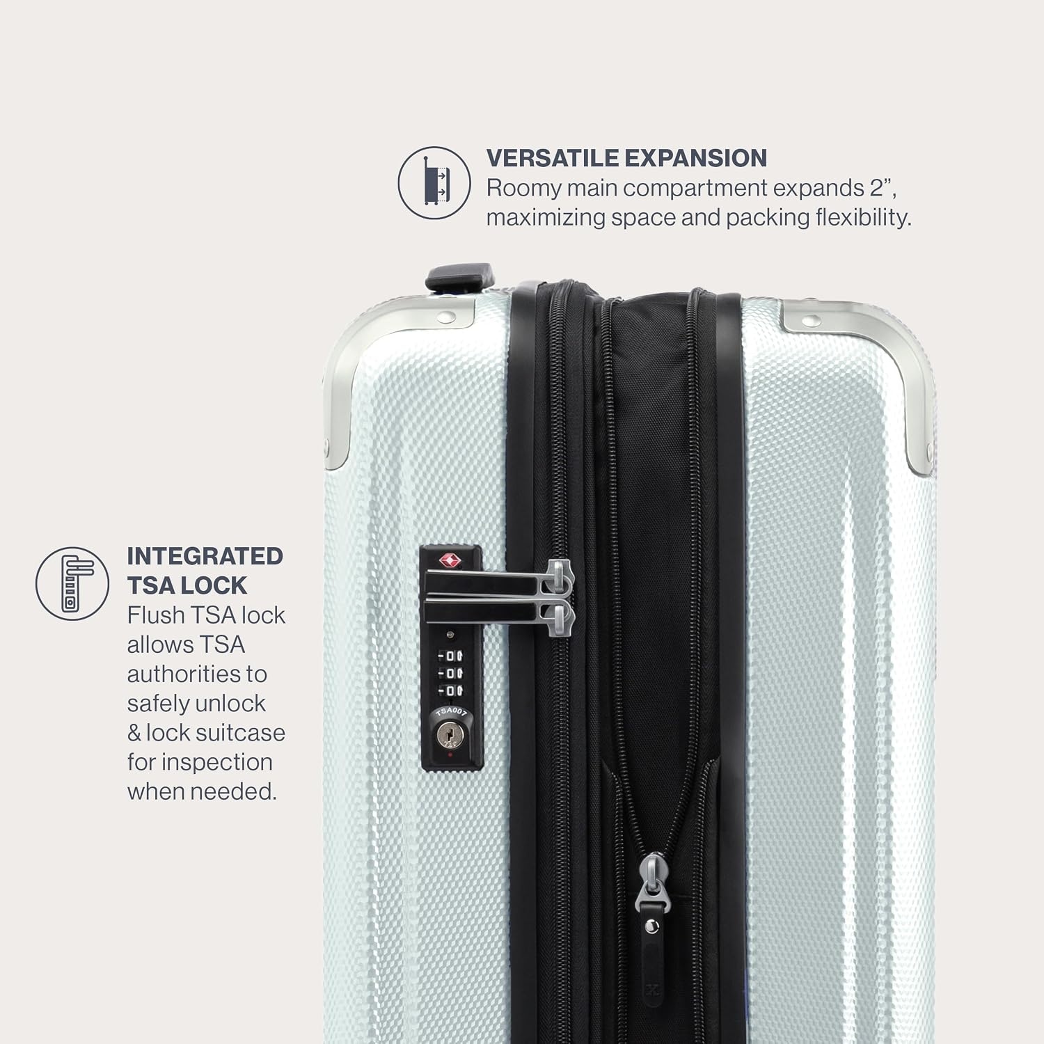 image:imageTravelpro Pathways 3 Hardside Luggage Set Teal 3Piece 212529 Carry on Medium Large Checked Expandable Hard Shell 8 Spinner Wheels amp TSAApproved Lock Lightweight for Men amp WomenCloud Grey