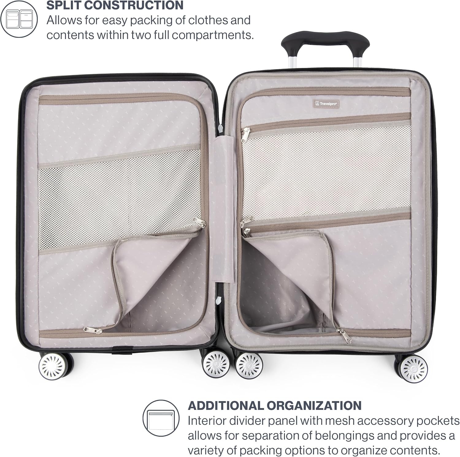 image:imageTravelpro Pathways 3 Hardside Luggage Set Teal 3Piece 212529 Carry on Medium Large Checked Expandable Hard Shell 8 Spinner Wheels amp TSAApproved Lock Lightweight for Men amp WomenBlack Knight
