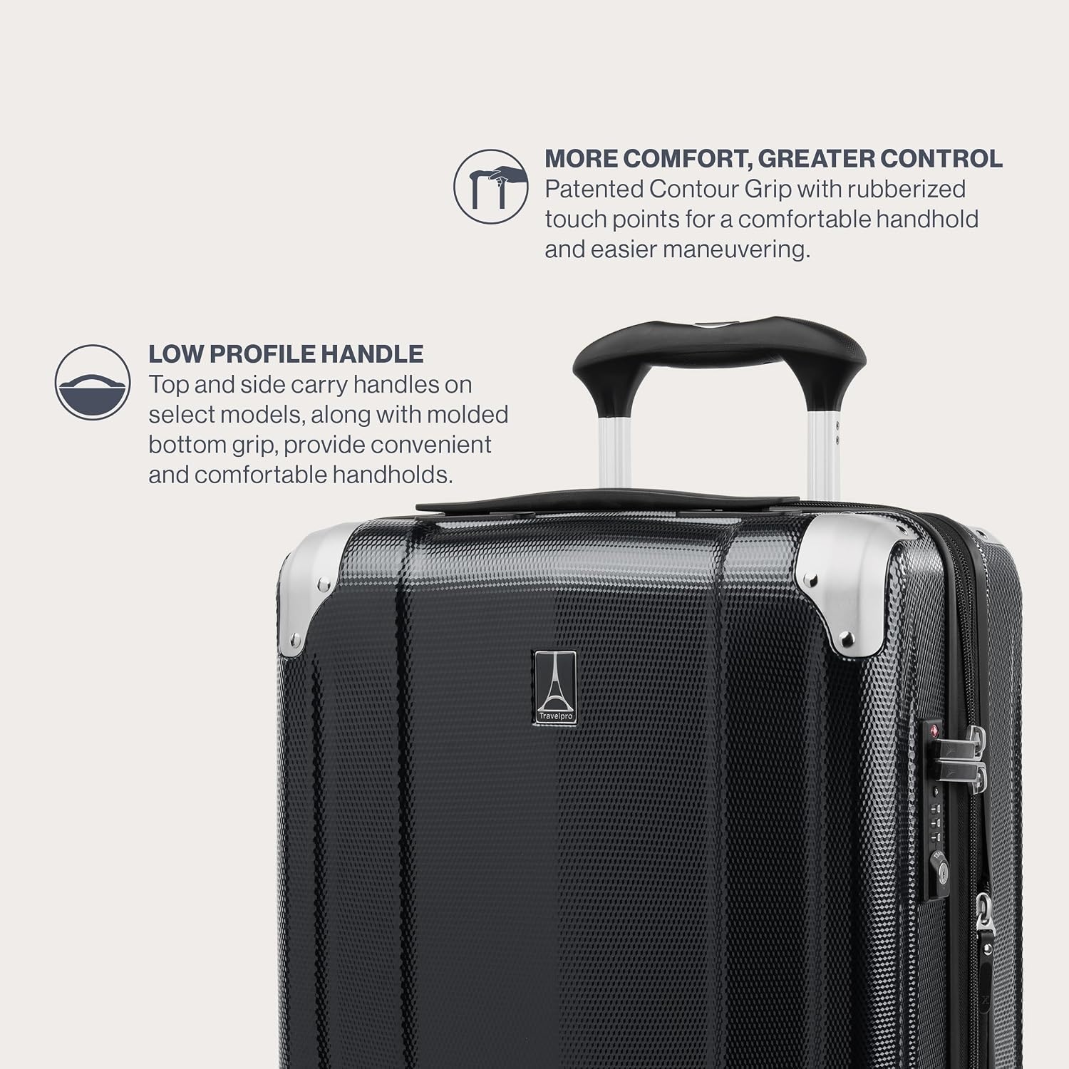 image:imageTravelpro Pathways 3 Hardside Luggage Set Teal 3Piece 212529 Carry on Medium Large Checked Expandable Hard Shell 8 Spinner Wheels amp TSAApproved Lock Lightweight for Men amp WomenBlack Knight
