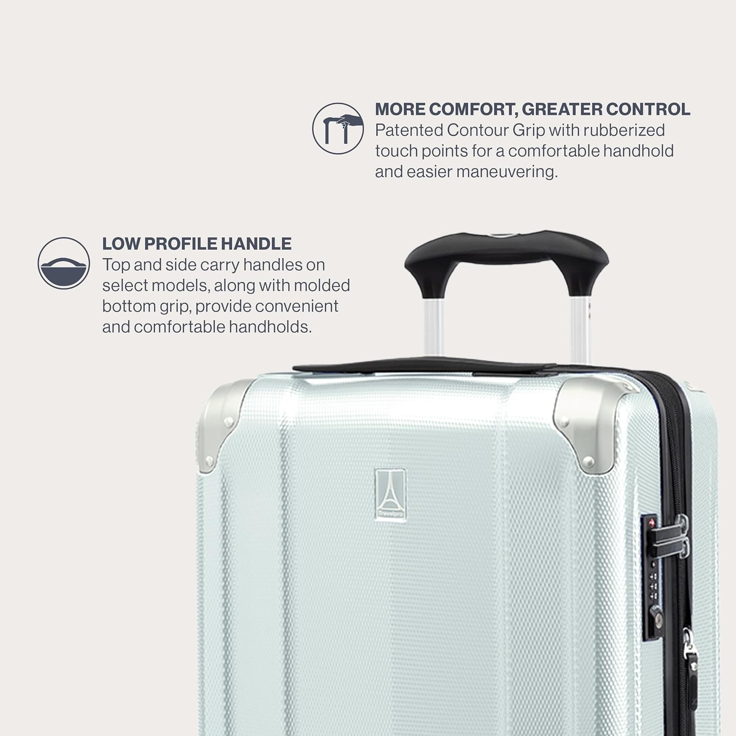 image:imageTravelpro Pathways 3 Hardside Luggage Set Teal 3Piece 212529 Carry on Medium Large Checked Expandable Hard Shell 8 Spinner Wheels amp TSAApproved Lock Lightweight for Men amp WomenCloud Grey