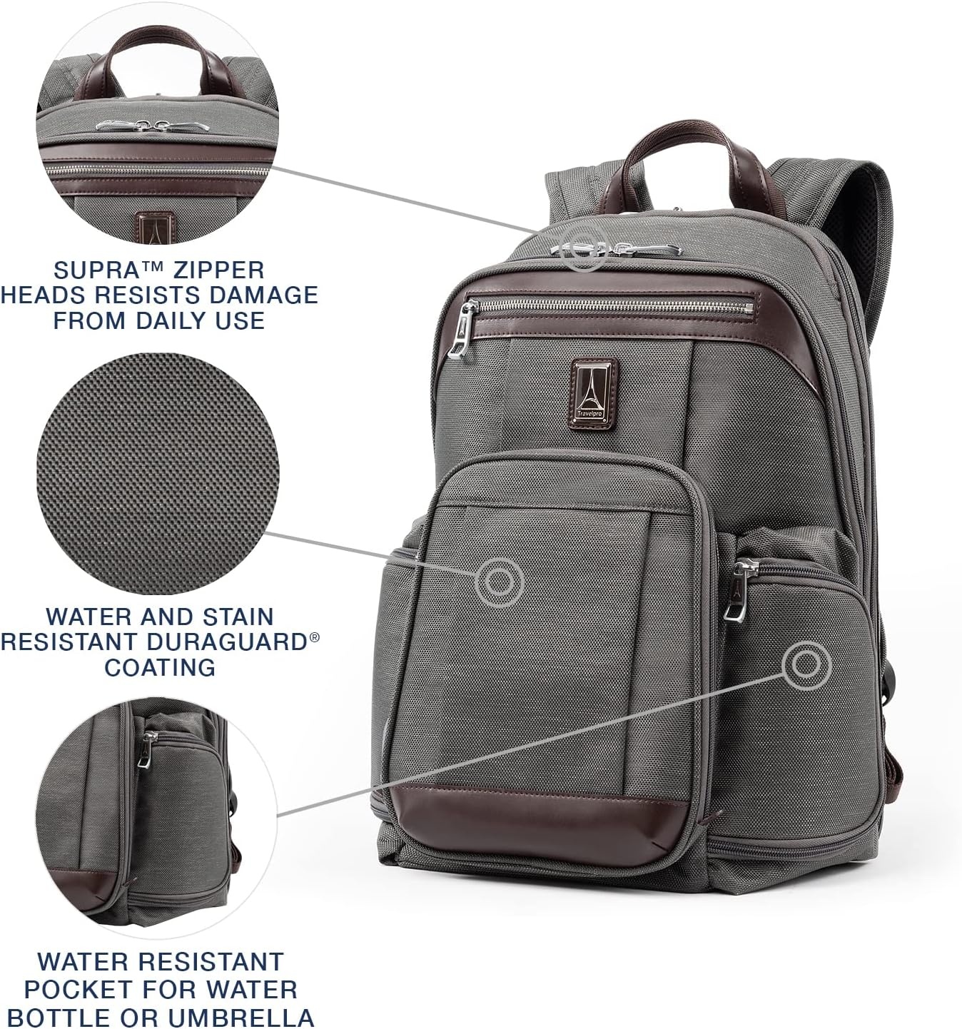 image:imageTravelpro Platinum Elite Business Laptop Backpack Fits up to 175 Inch Laptop Work School Travel Men and Women