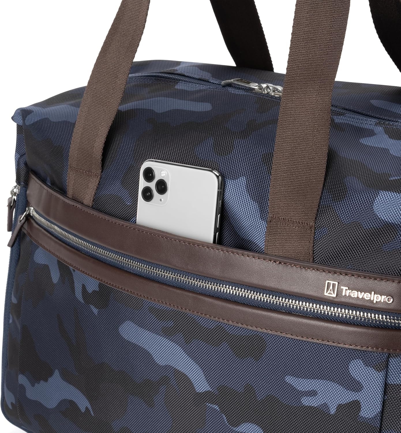 image:imageTravelpro Platinum Elite CarryOn Luggage Duffel Bag Grey 19Inch Soft 49L Capacity Travel for Weekenders amp Gym Compliant Ideal for Men amp Women TravelersNavy Camouflage