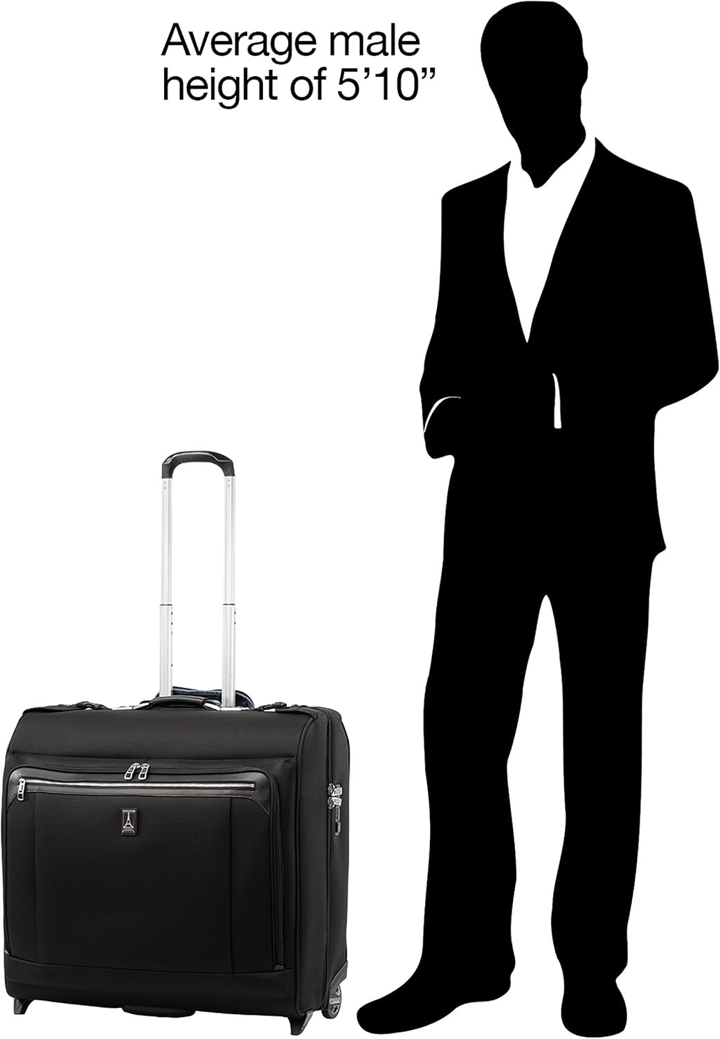 image:imageTravelpro Platinum Elite CarryOn Luggage Garment Bag Black 50Inch FullLength Softside Rolling Designed to Keep Suits amp Dresses WrinkleFree Throughout TransitShadow Black