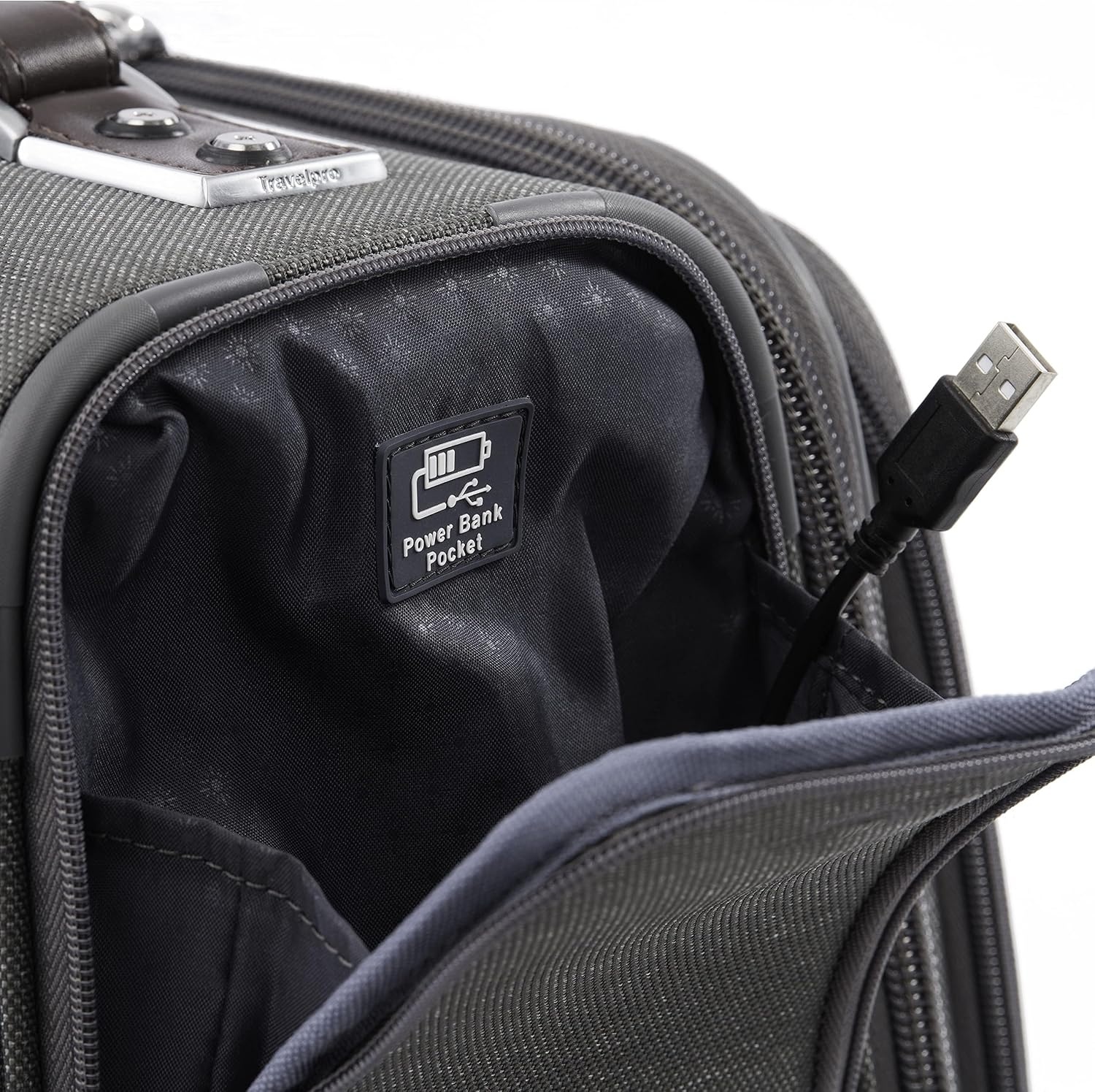image:imageTravelpro Platinum Elite CarryOn Luggage Spinner Grey 19InchVintage Grey