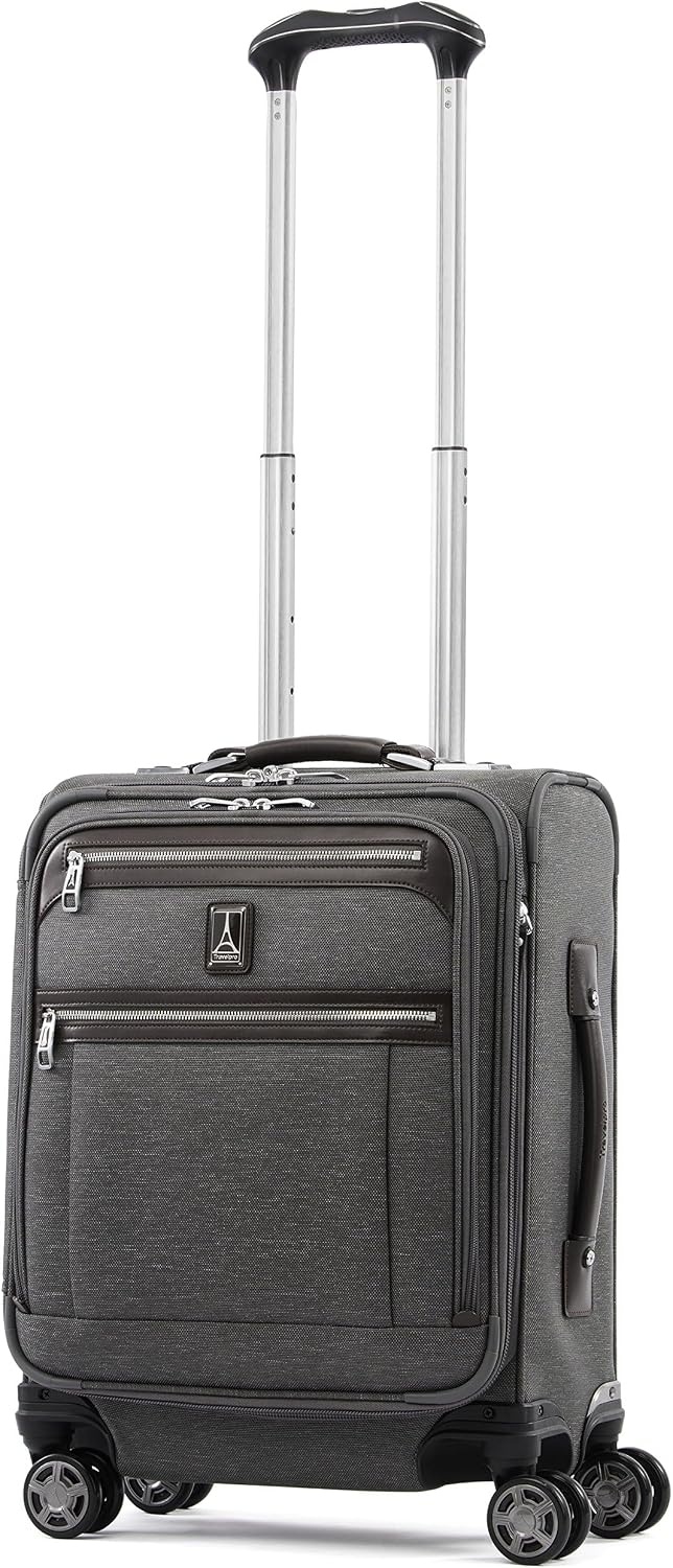 image:imageTravelpro Platinum Elite CarryOn Luggage Spinner Grey 19InchVintage Grey