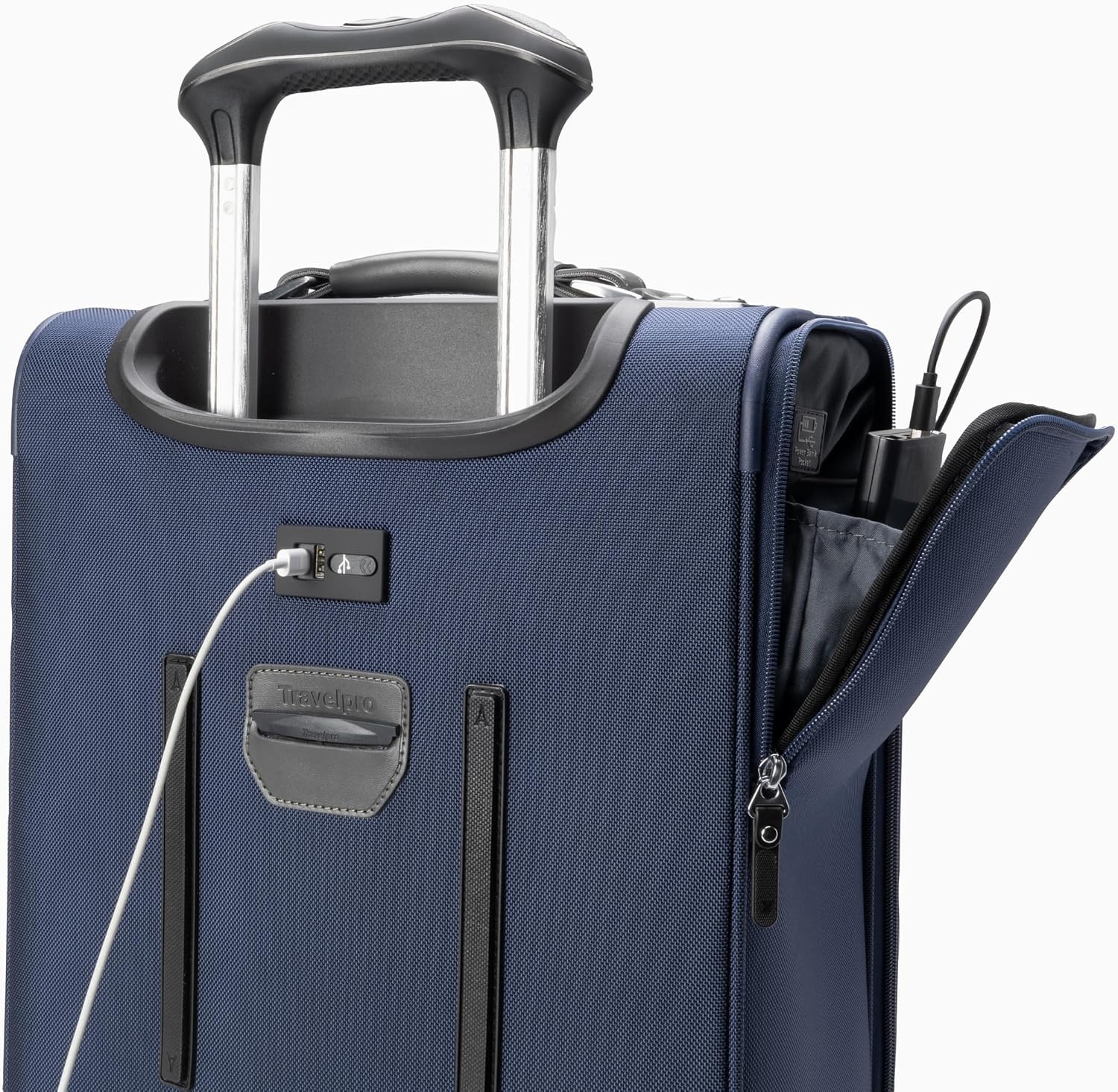image:imageTravelpro Platinum Elite CarryOn Luggage Spinner Grey 21InchDark Blue