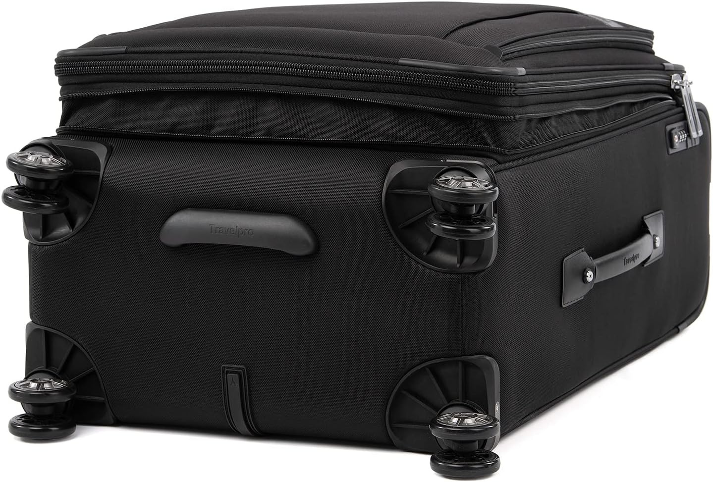 image:imageTravelpro Platinum Elite CarryOn Luggage Spinner Grey 21InchShadow Black