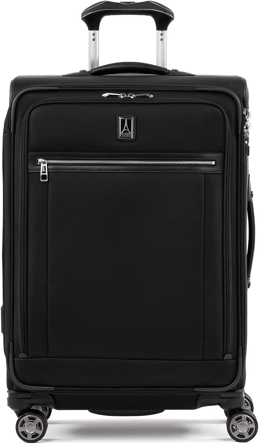 image:imageTravelpro Platinum Elite CarryOn Luggage Spinner Grey 21InchShadow Black