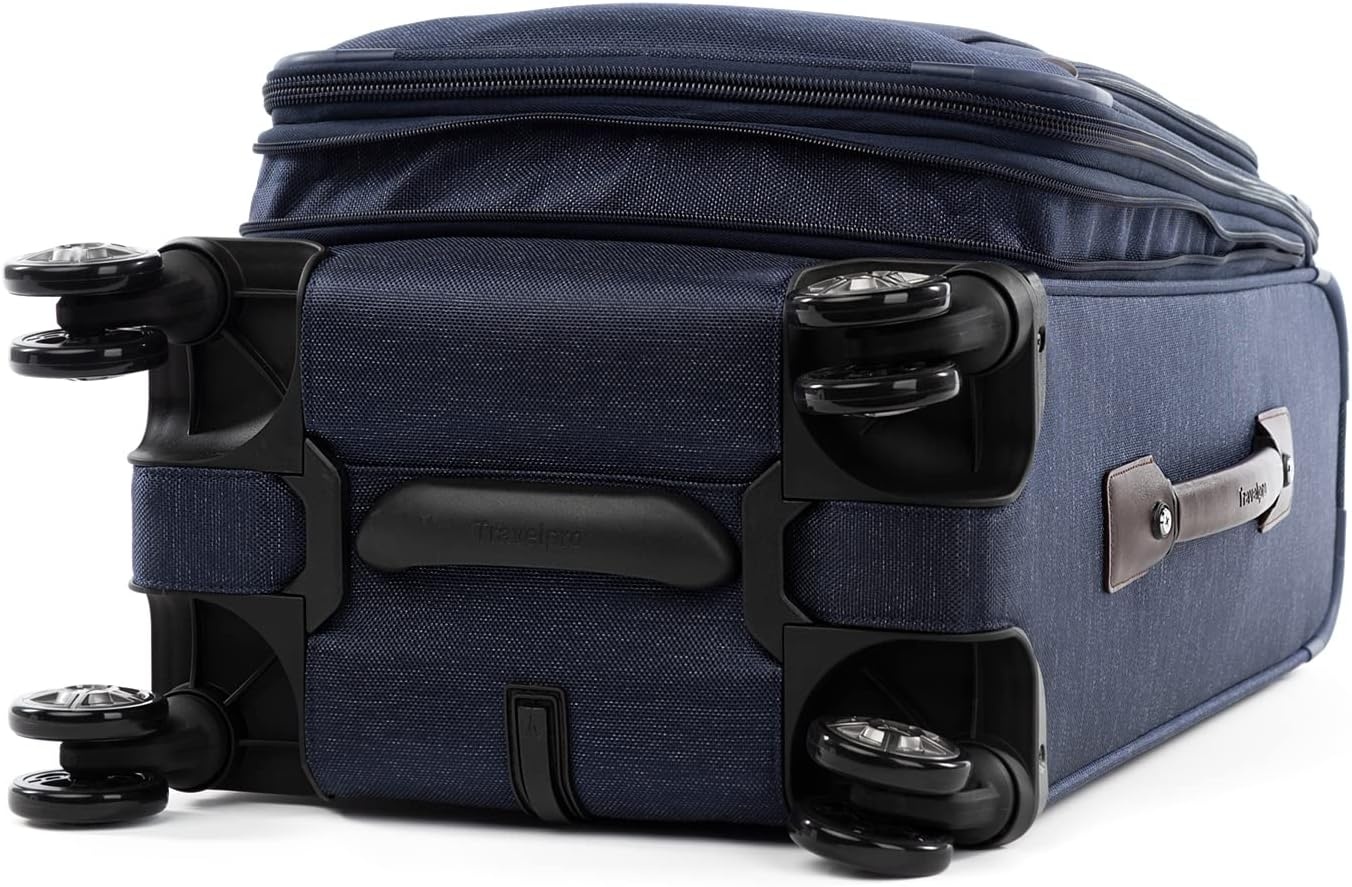 image:imageTravelpro Platinum Elite CarryOn Luggage Spinner Grey 21InchTrue Navy Blue