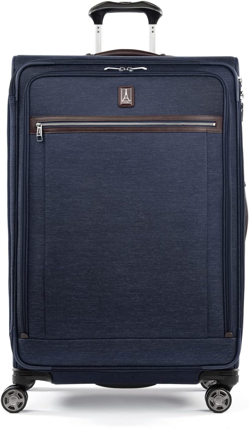 image:imageTravelpro Platinum Elite CarryOn Luggage Spinner Grey 21InchTrue Navy Blue