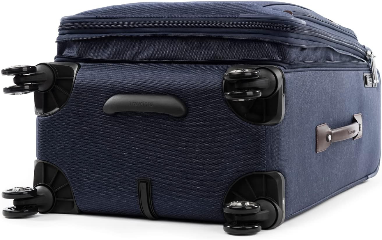 image:imageTravelpro Platinum Elite CarryOn Luggage Spinner Grey 21InchTrue Navy Blue
