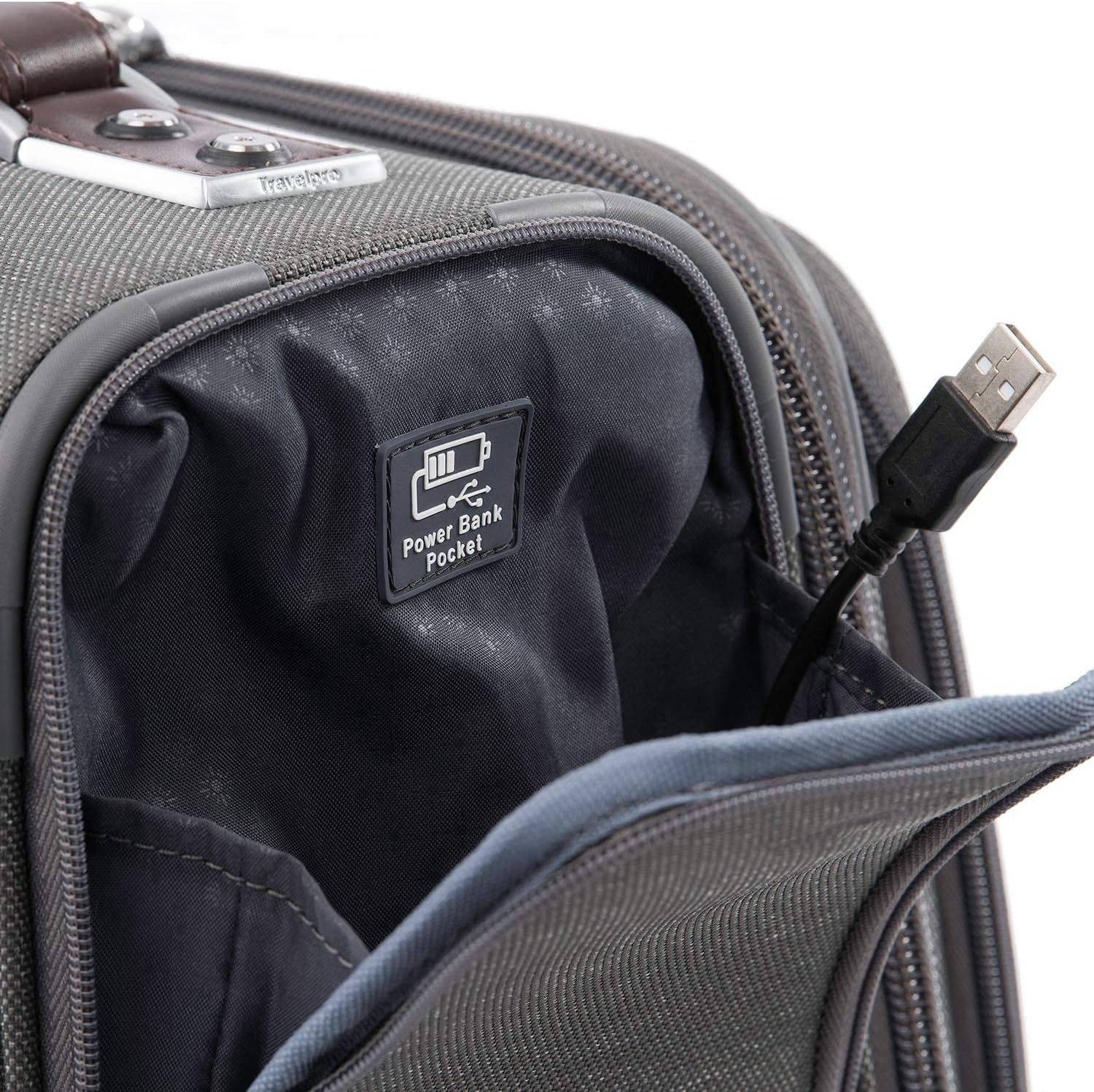 image:imageTravelpro Platinum Elite CarryOn Luggage Spinner Grey 21InchVintage Grey