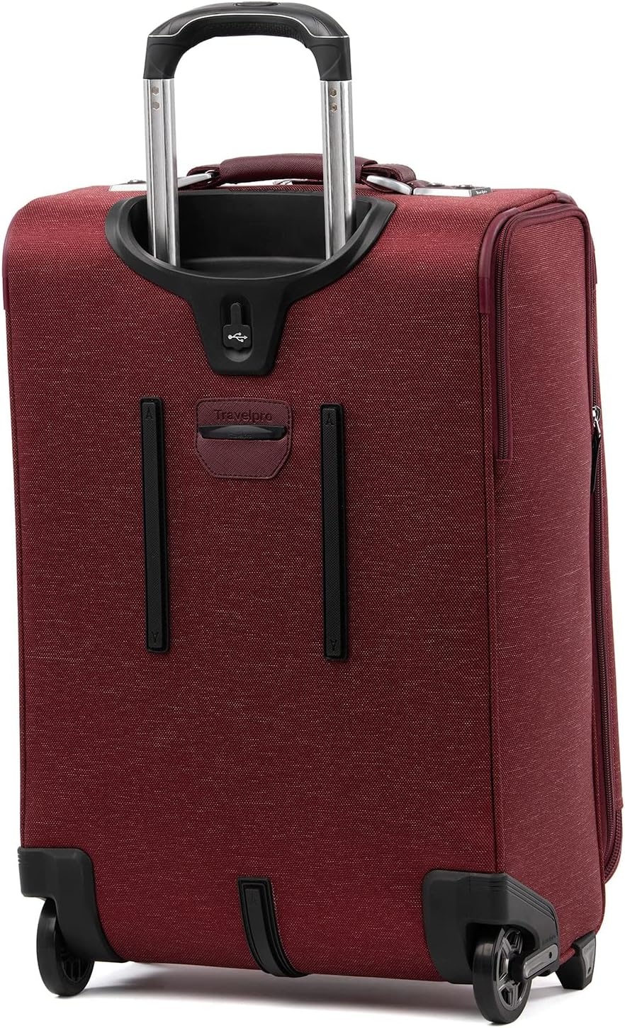image:imageTravelpro Platinum Elite CarryOn Luggage Upright Black 22InchBordeaux