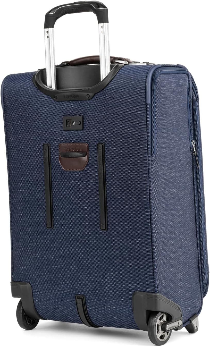 image:imageTravelpro Platinum Elite CarryOn Luggage Upright Grey 22Inch Expandable Softside With USB Port amp Multiple Organized Compartments for Men amp Women TravelersTrue Navy